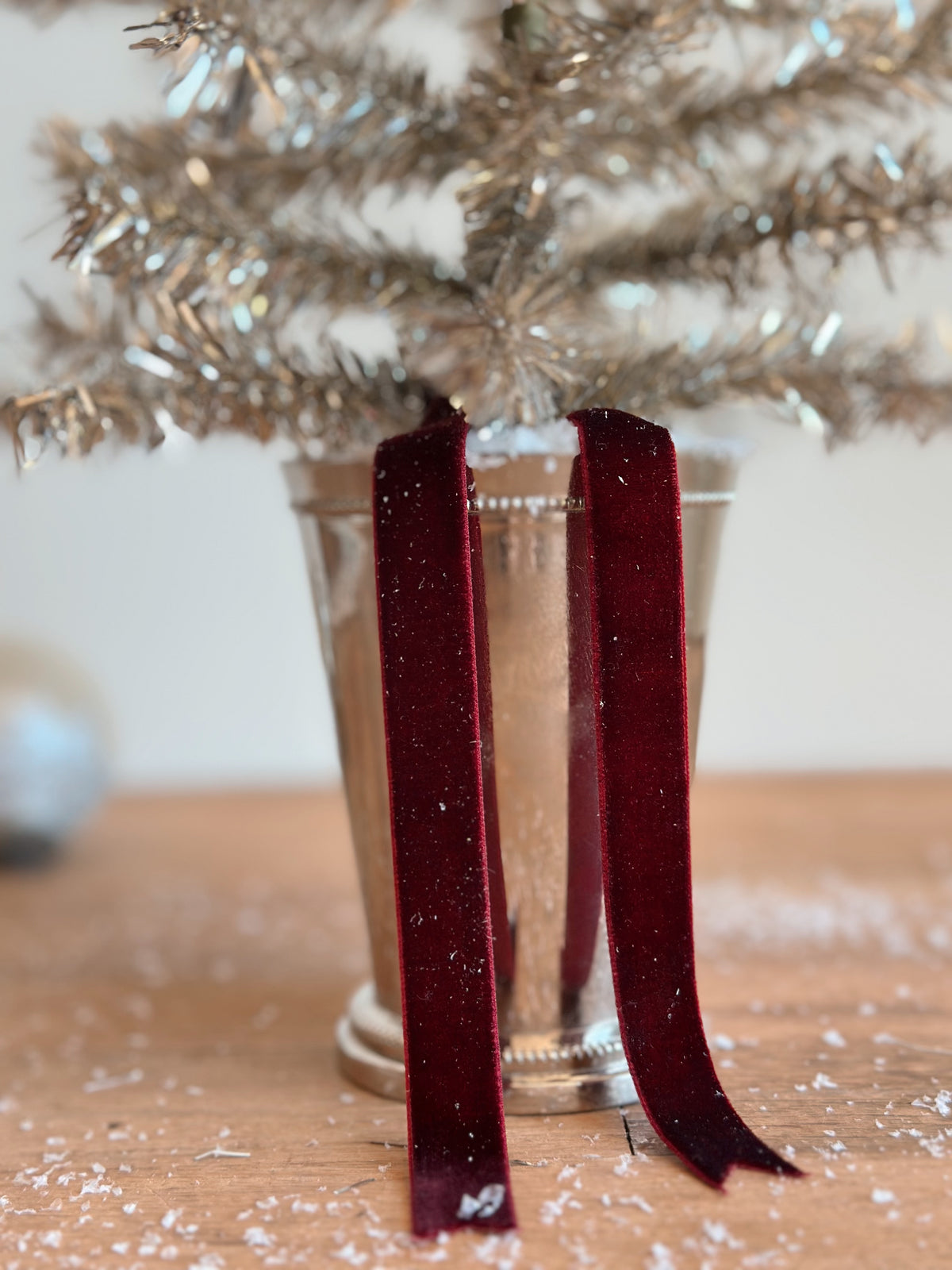 Vintage Mint Julep Cup Tinsel Tree