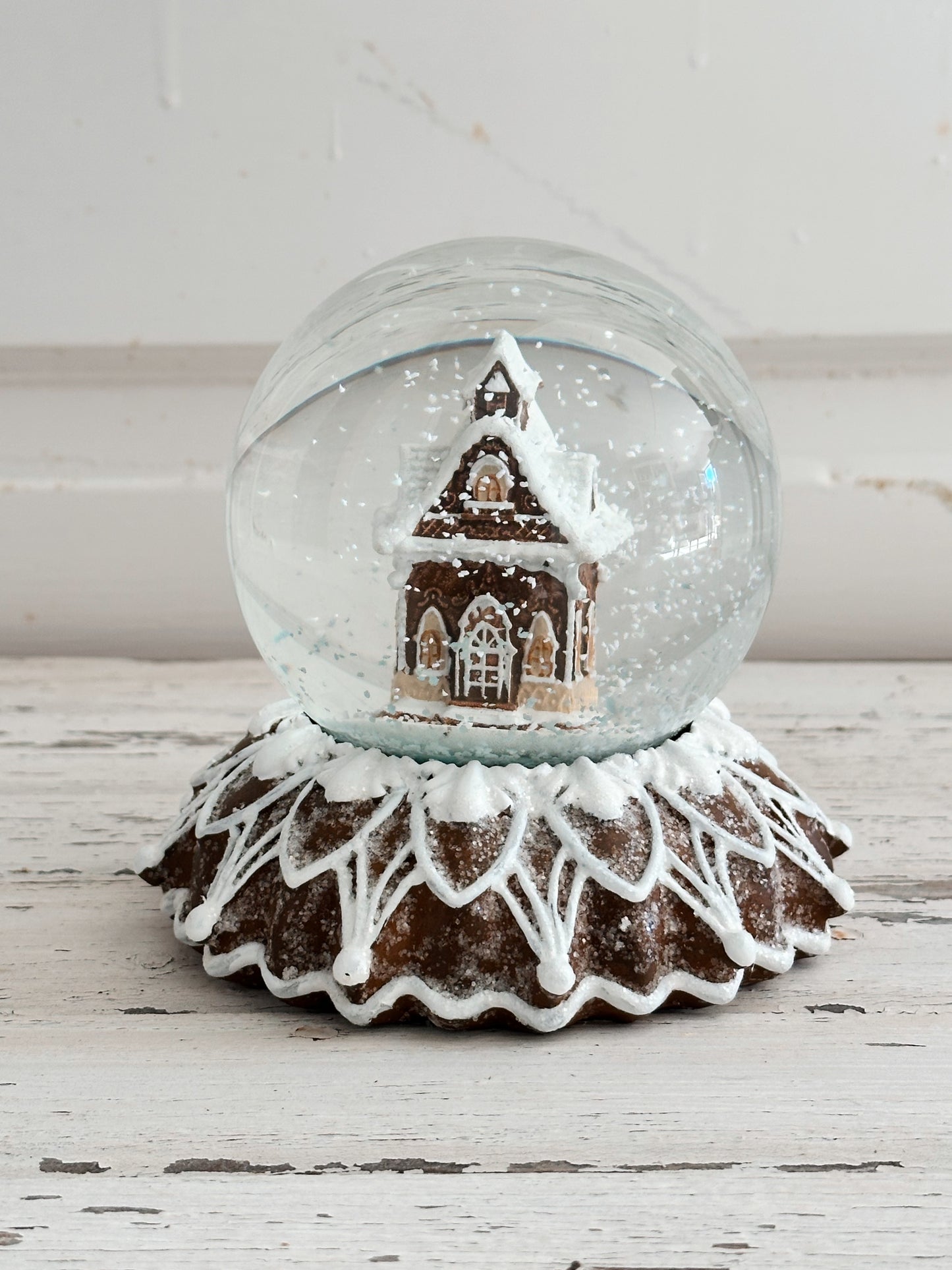 Glittered Gingerbread Snow Globe