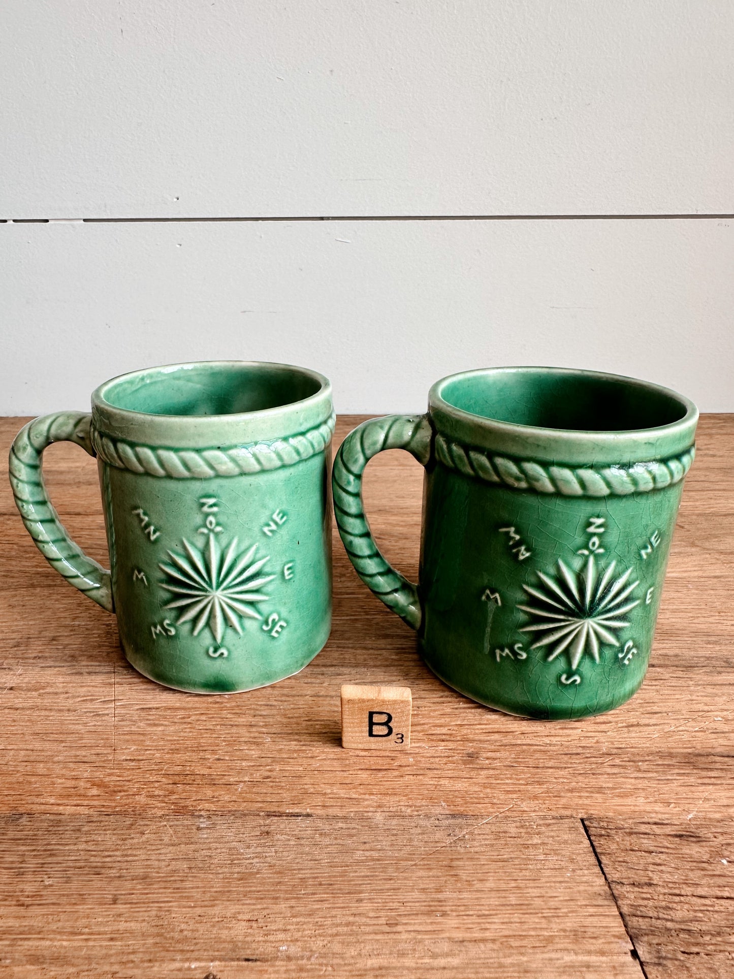 Vintage Nautical Mugs (set of 2)