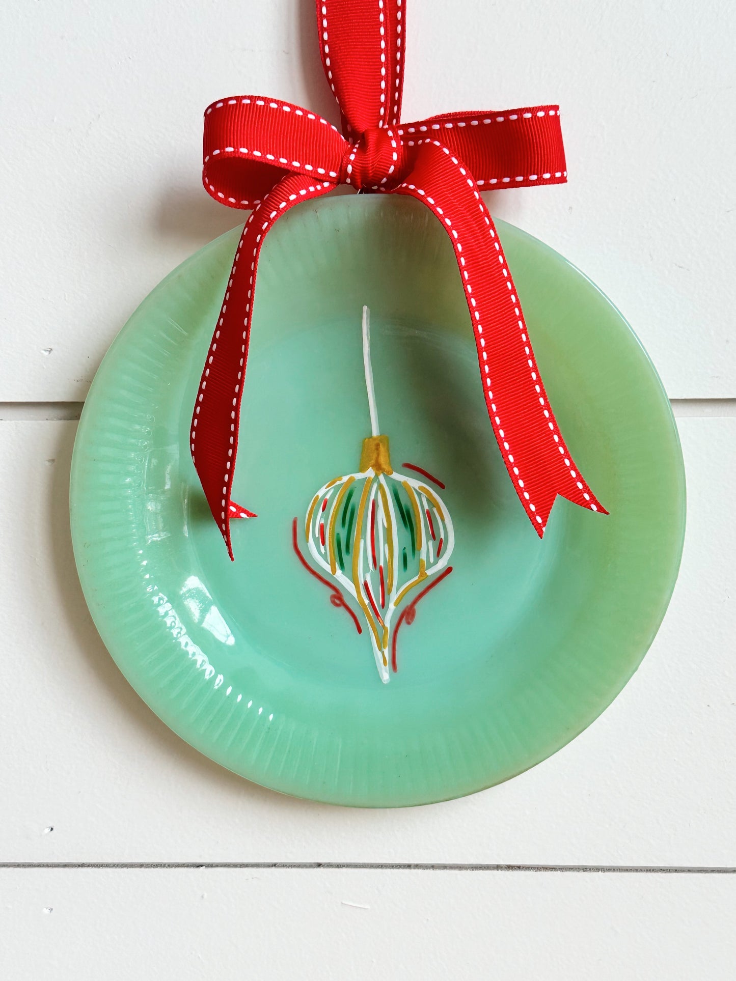 Hand Painted Vintage Jadeite