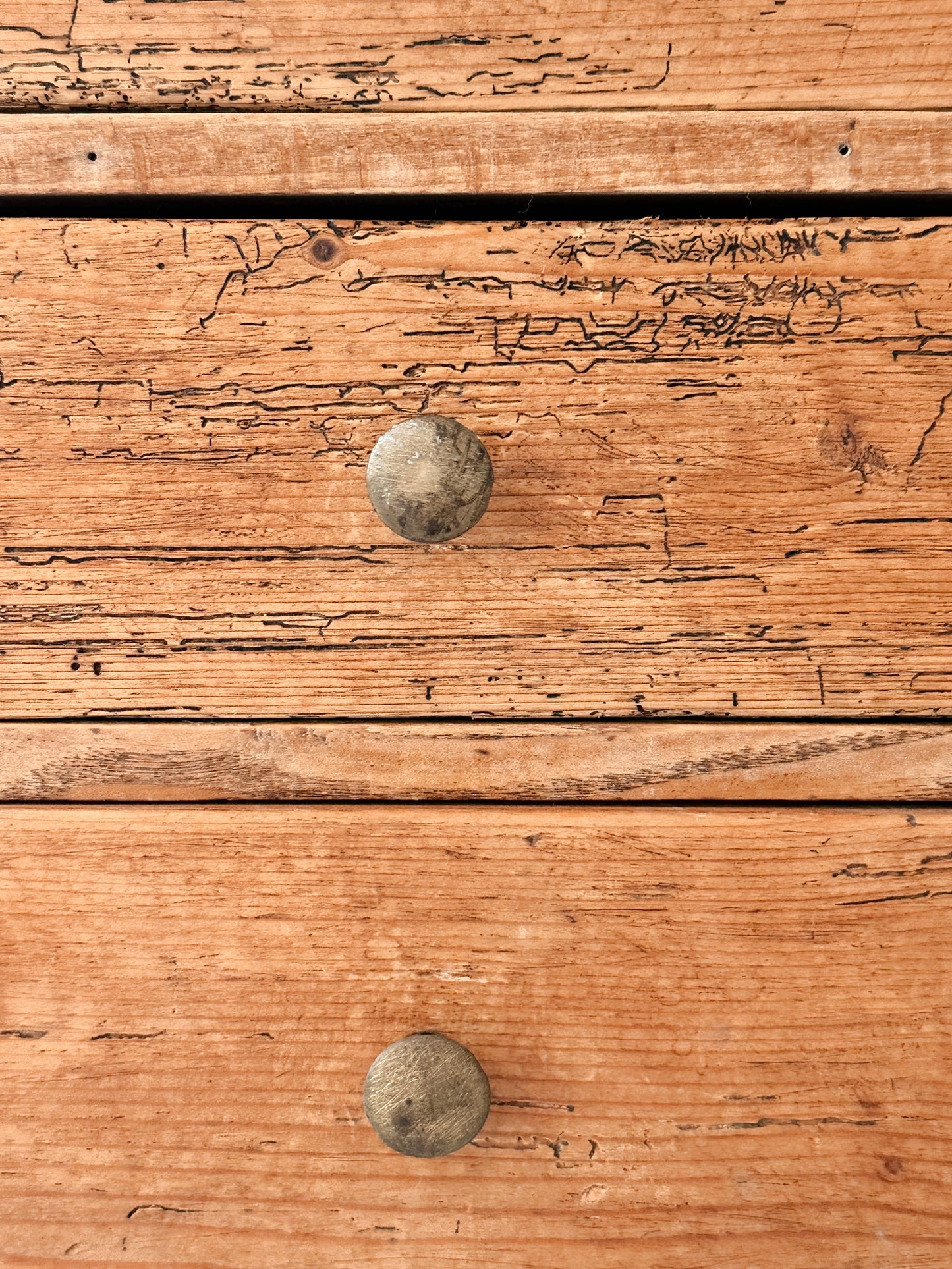 Vintage Pine Table Top Size Chest of Drawers