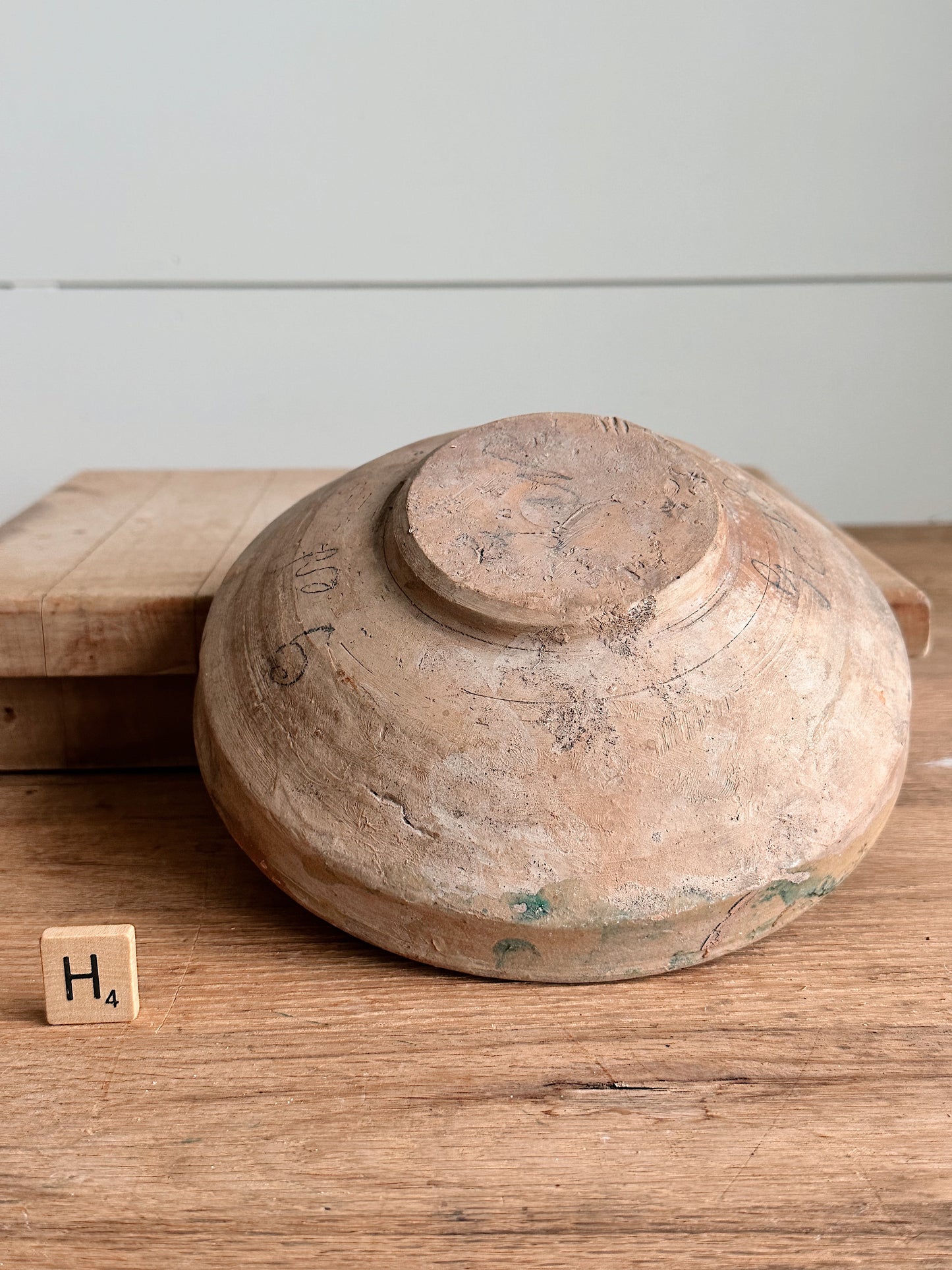 Vintage Hand Painted Clay Bowls
