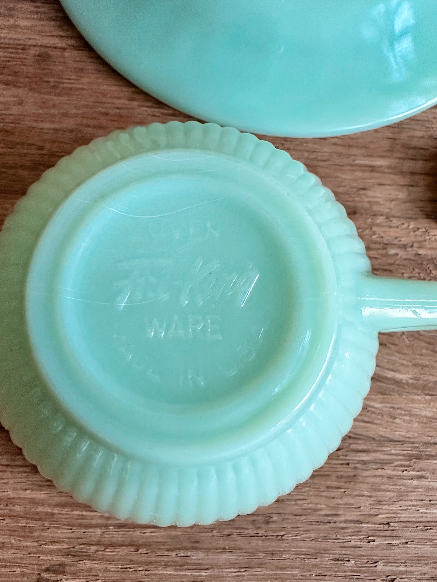 Vintage Fire King Jadeite Cup & Saucer
