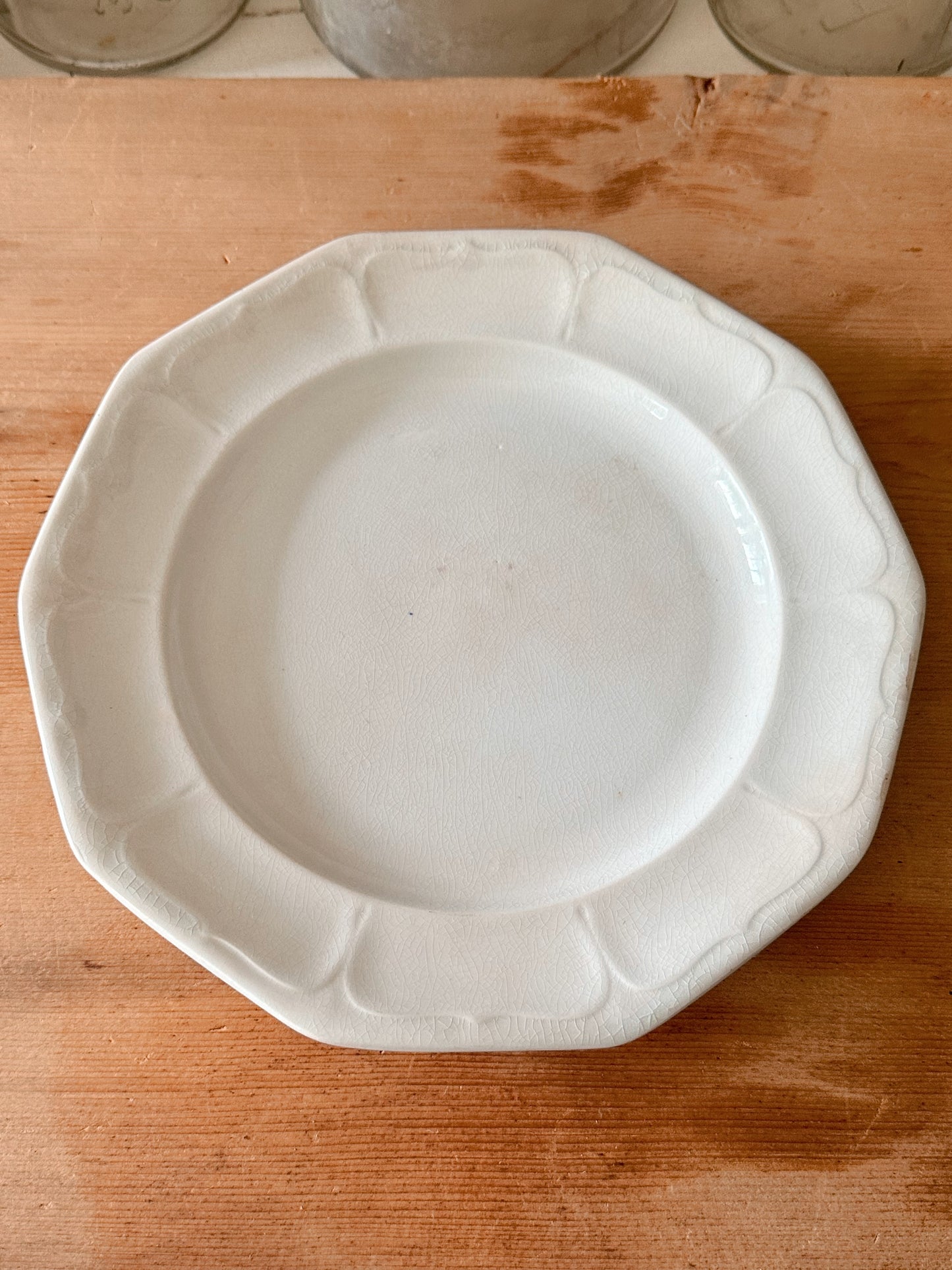Stack of Three Antique Ironstone Plates