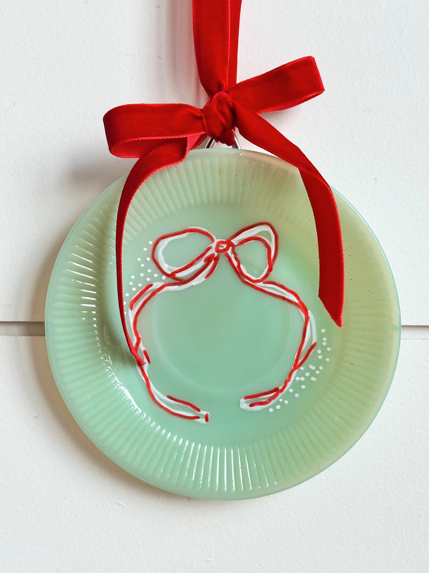 Hand Painted Vintage Jadeite