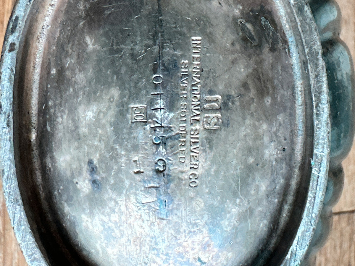 Vintage International Silver Co Soldered Silver Creamer