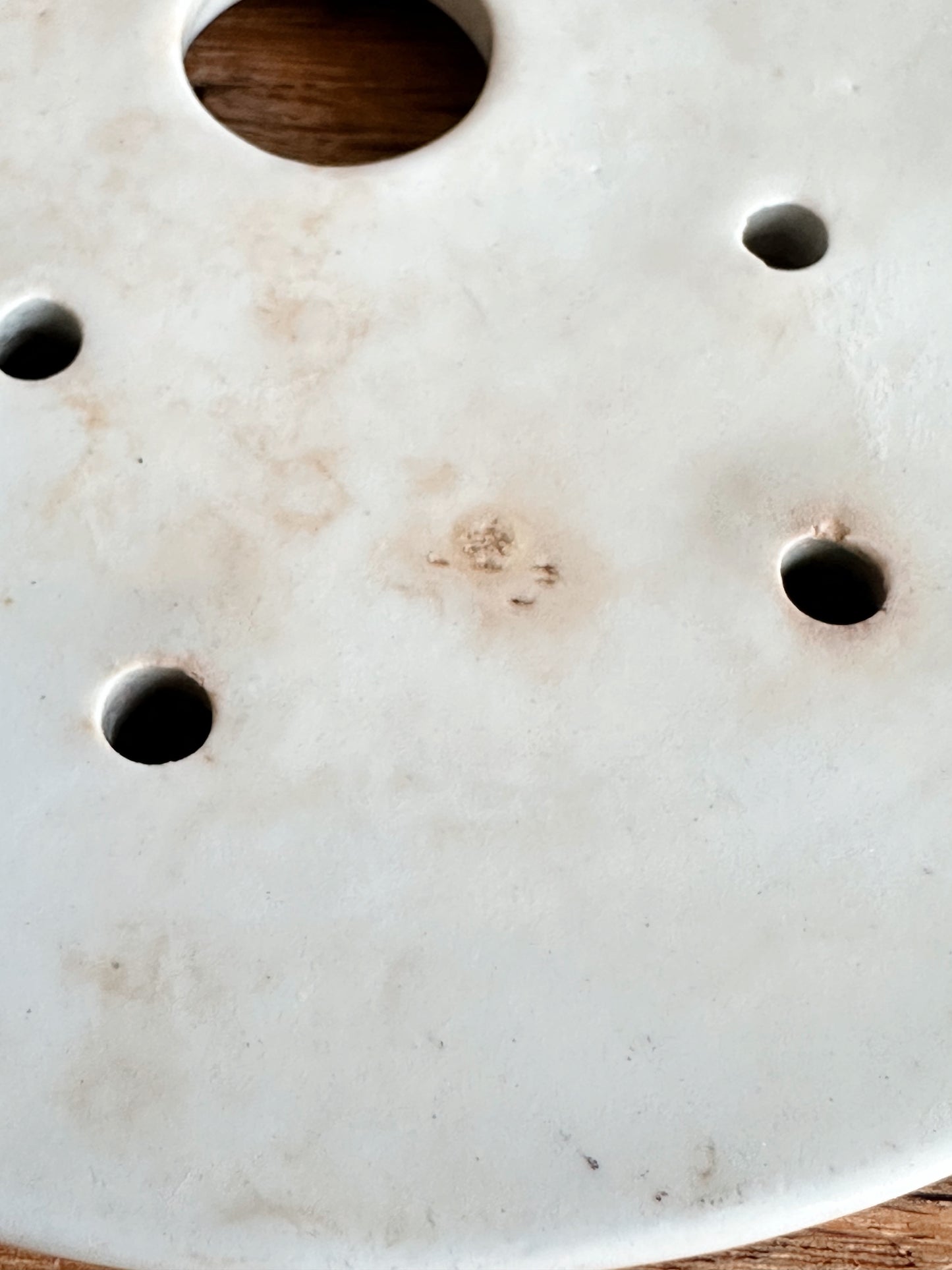 Antique Ironstone Drain Plate & Cloche