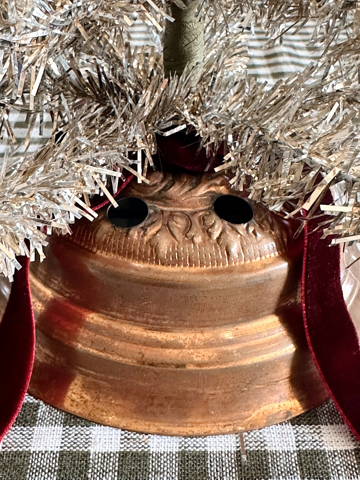 Vintage Lamp Base Tinsel Tree