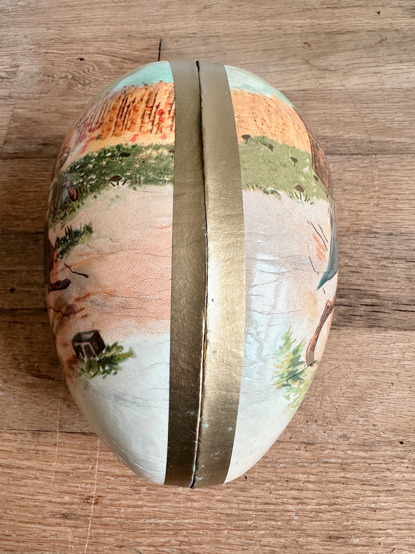 Vintage Large German Paper Mache Easter Egg