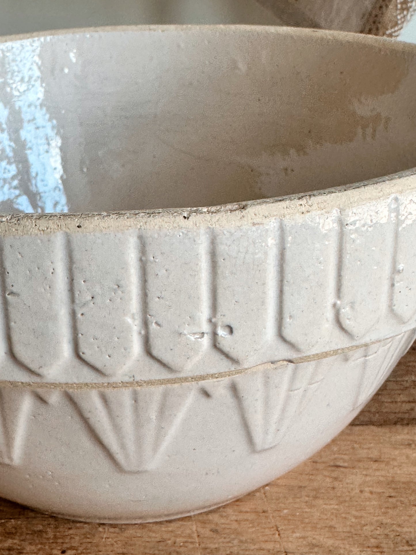 Vintage Picket Fence Stoneware Bowl