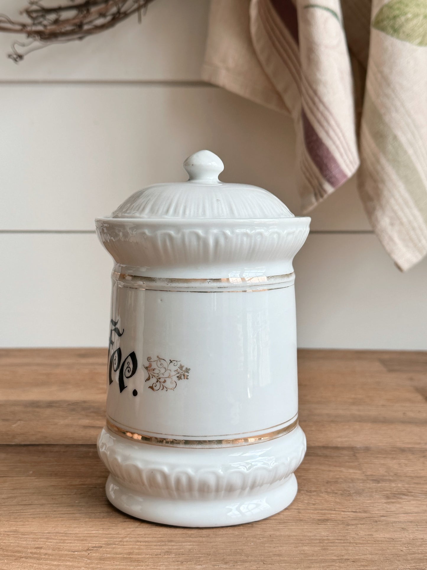 Vintage Porcelain German Coffee Canister