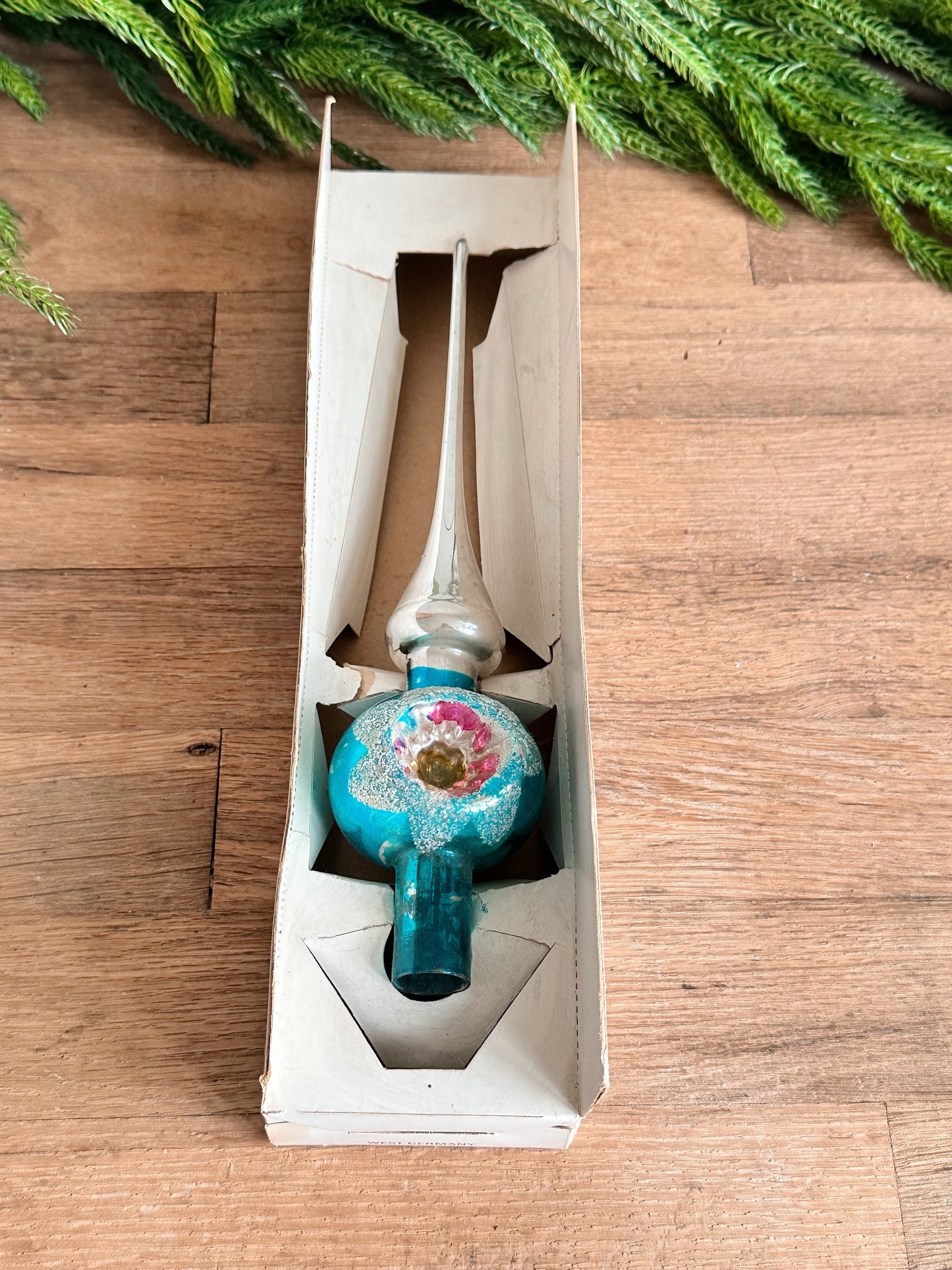Vintage Glass Tree Topper (West Germany)