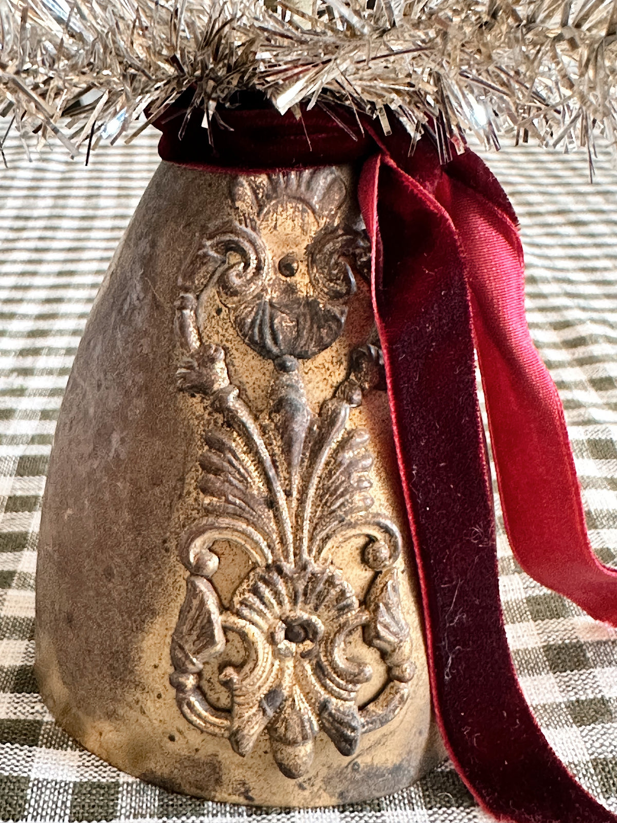 Vintage Lamp Base Tinsel Tree