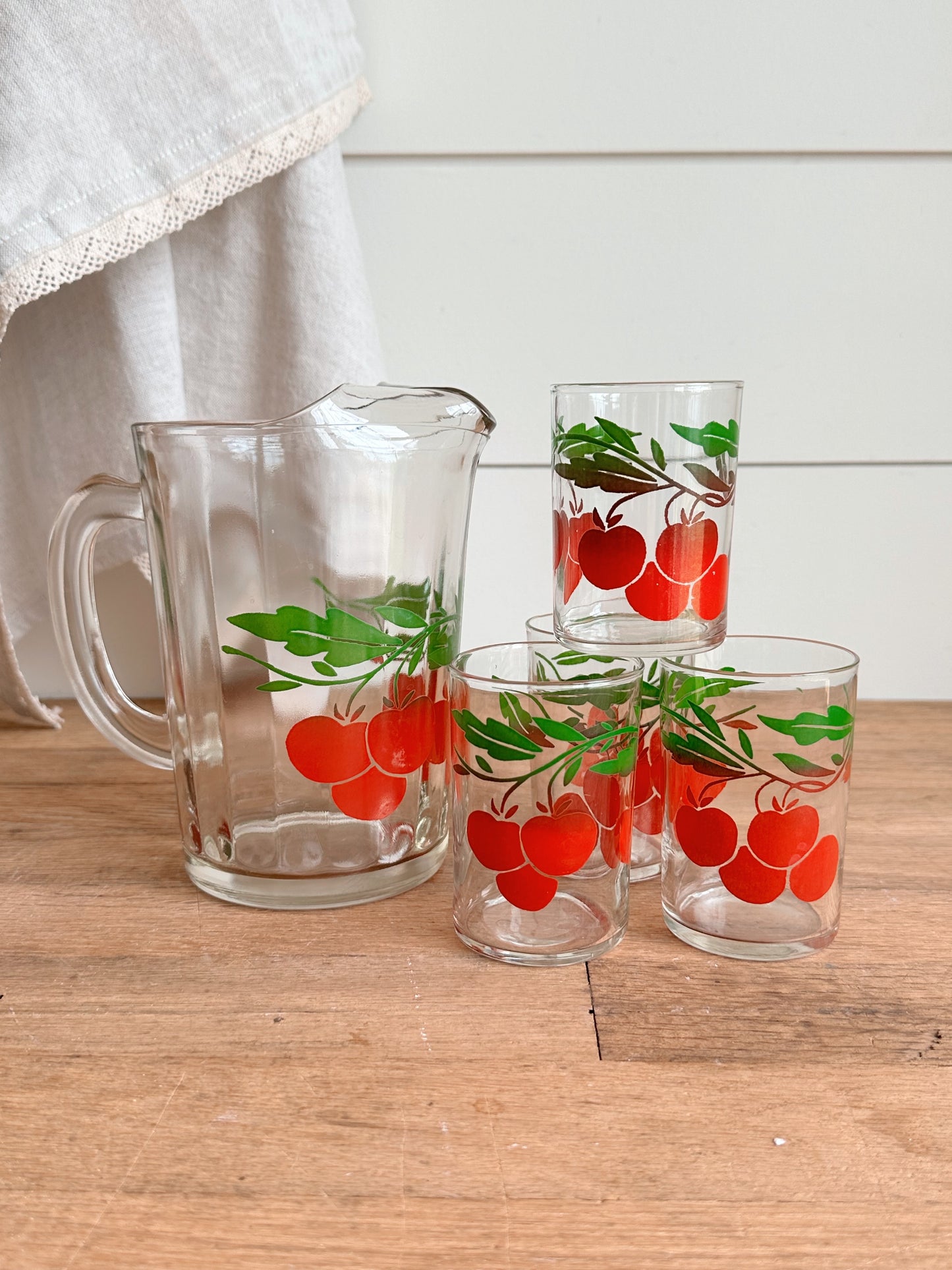 Vintage Juice Pitcher & Glasses
