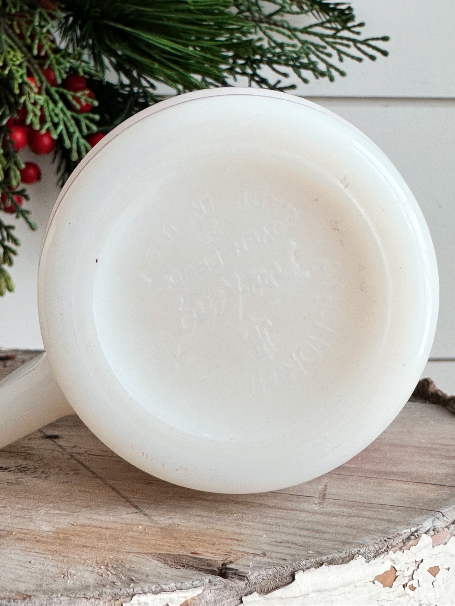 Pair of Polka Dot & Lace Fire King Mugs