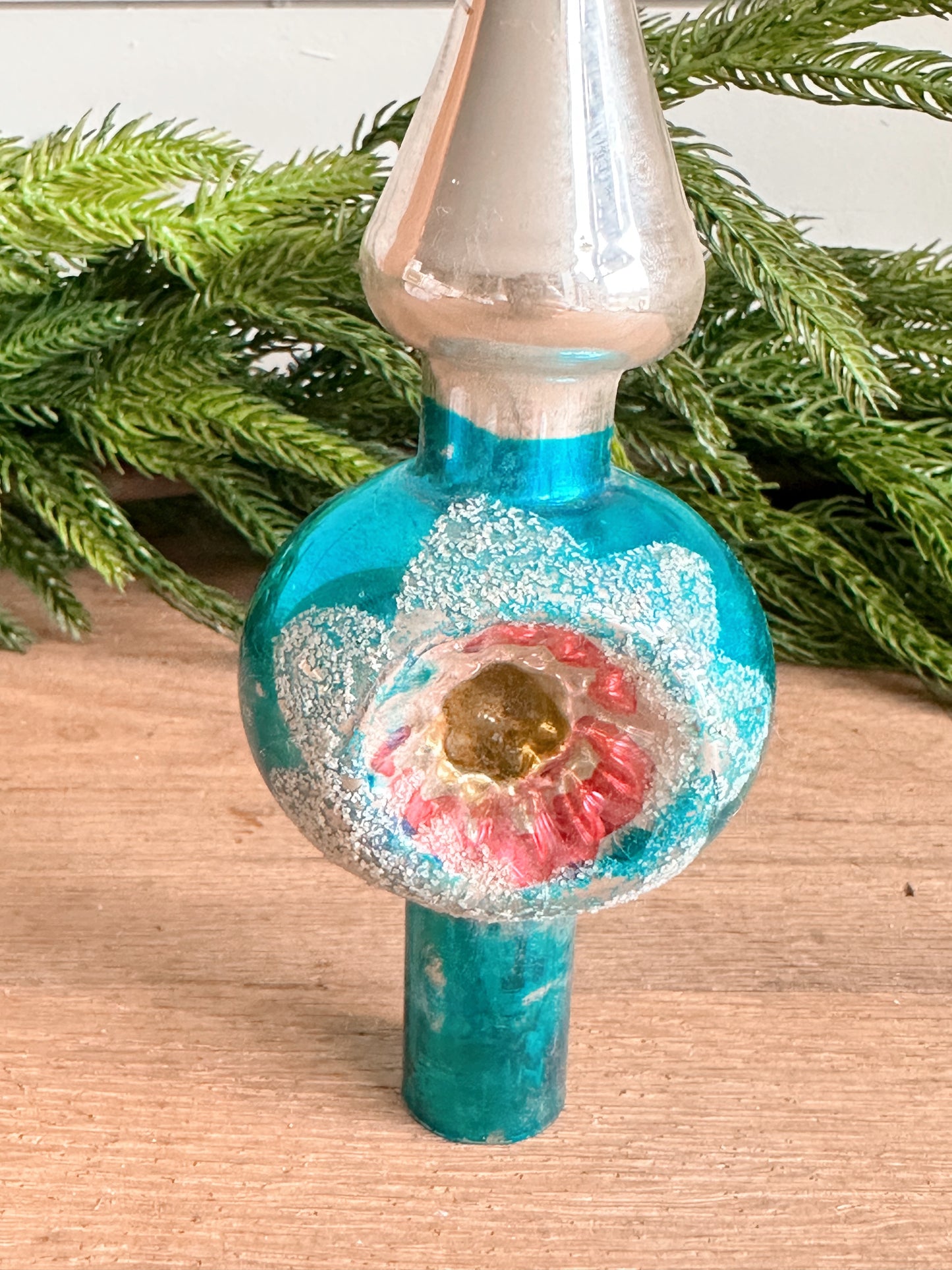 Vintage Glass Tree Topper (West Germany)