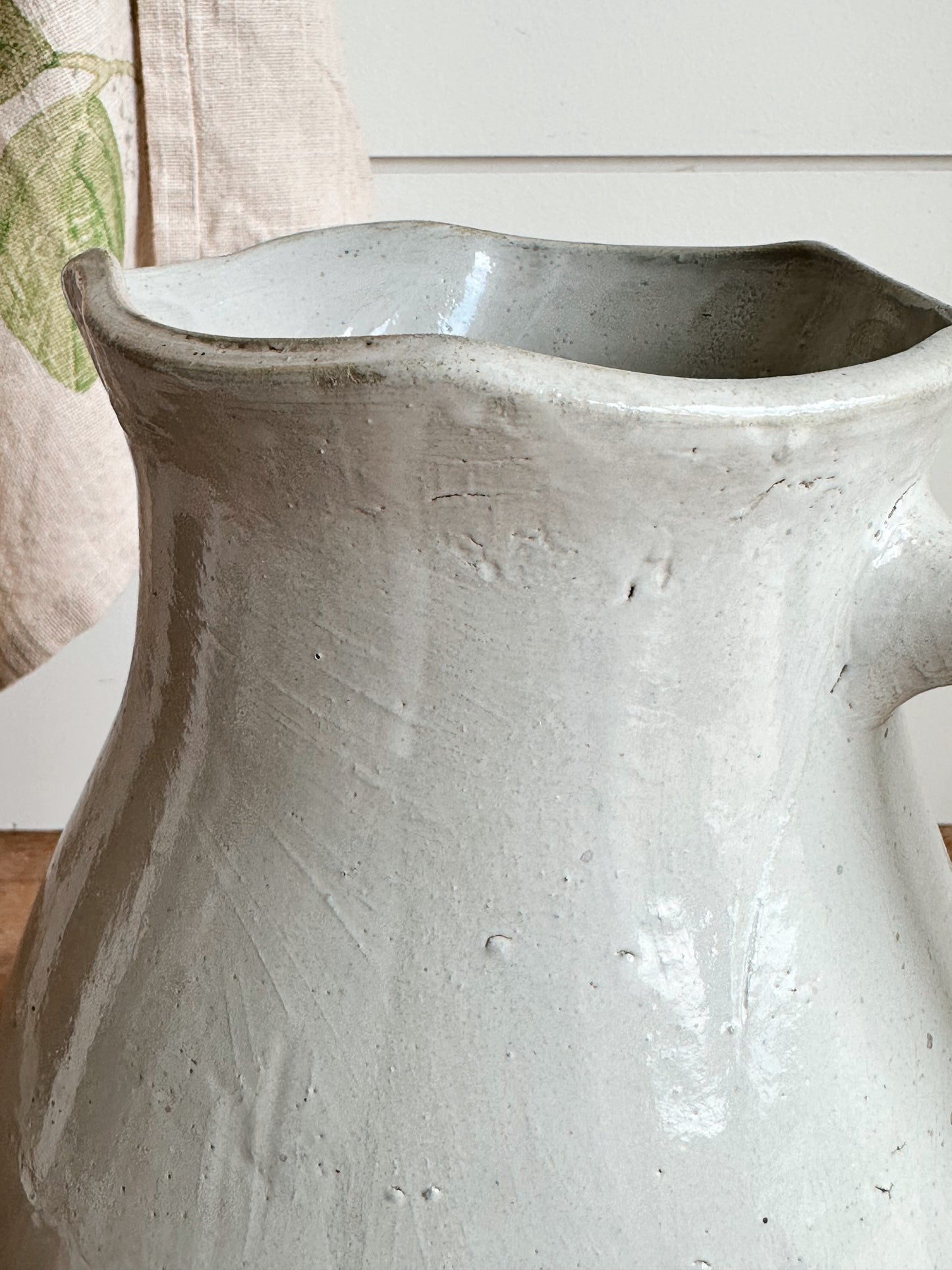Rustic Vintage Stoneware Pitcher