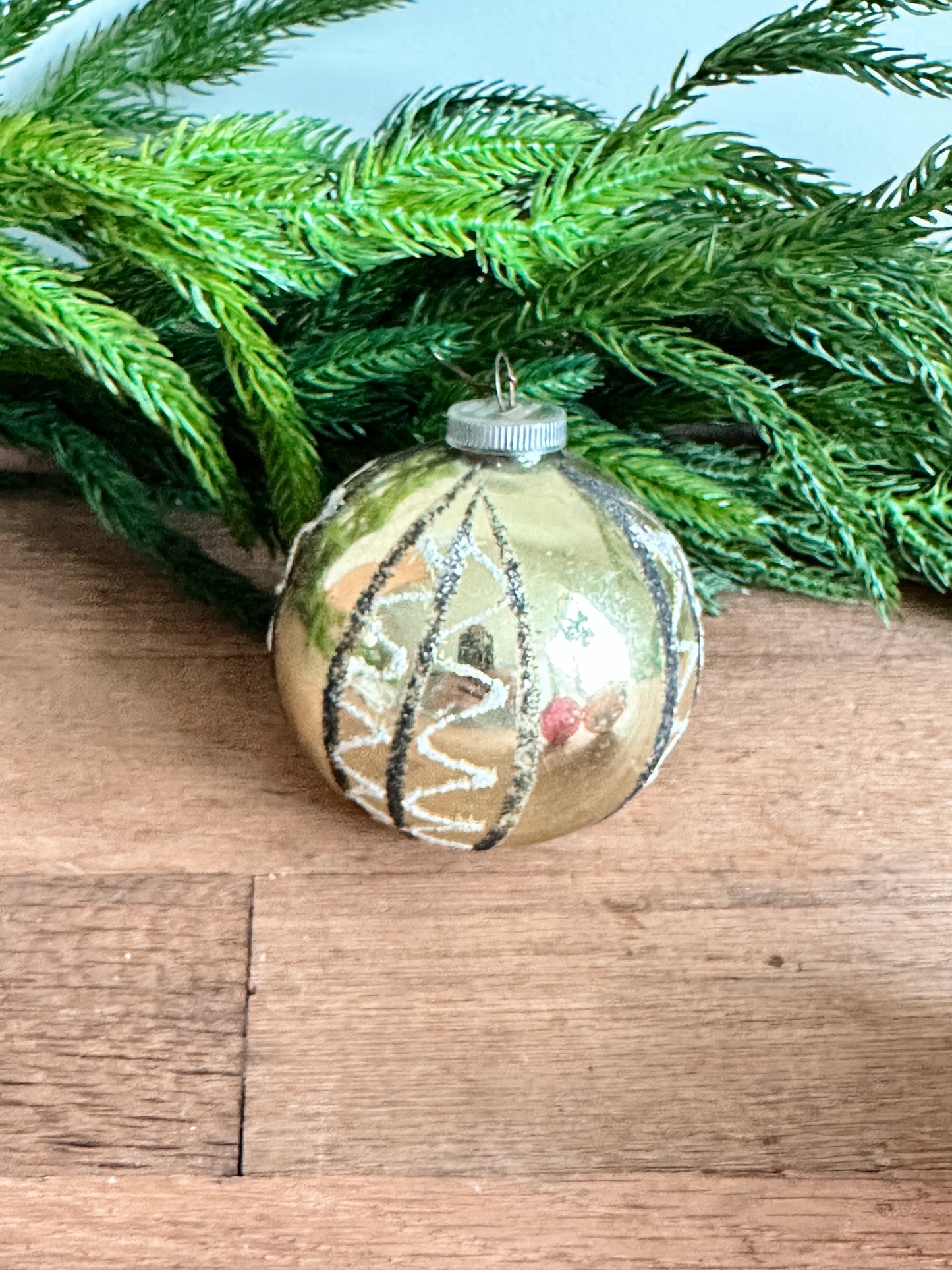 Collection of Three Vintage Glass Ornaments - West Germany