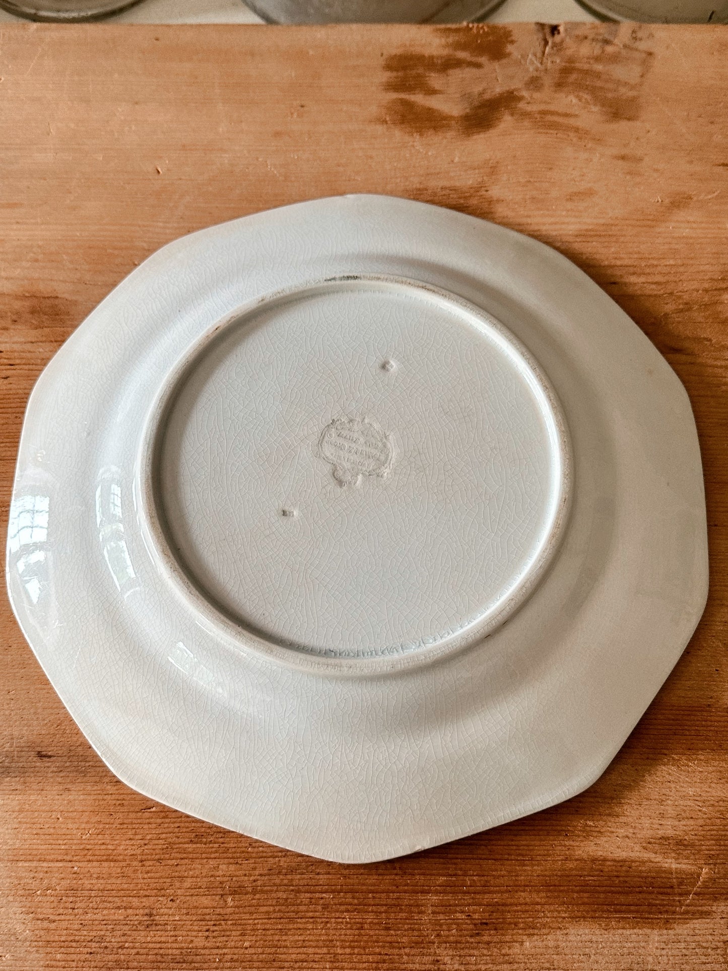 Stack of Three Antique Ironstone Plates