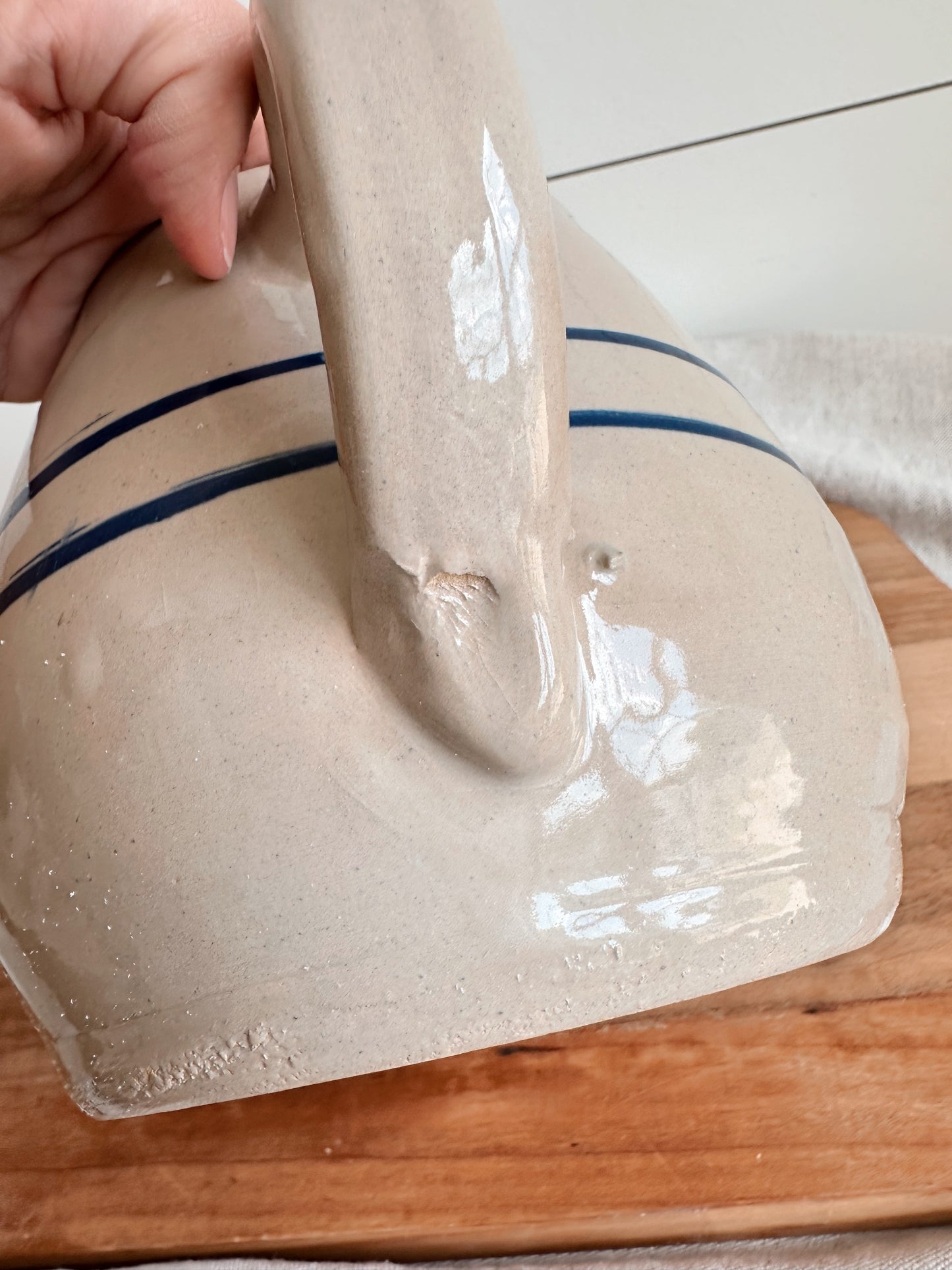 Vintage Pottery Buttermilk Pitcher