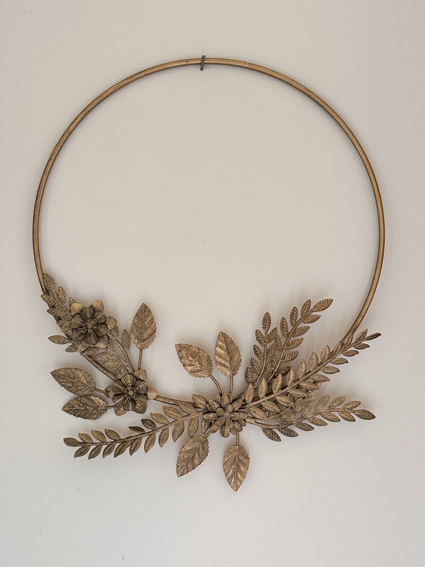 Pressed Metal Floral Wreath