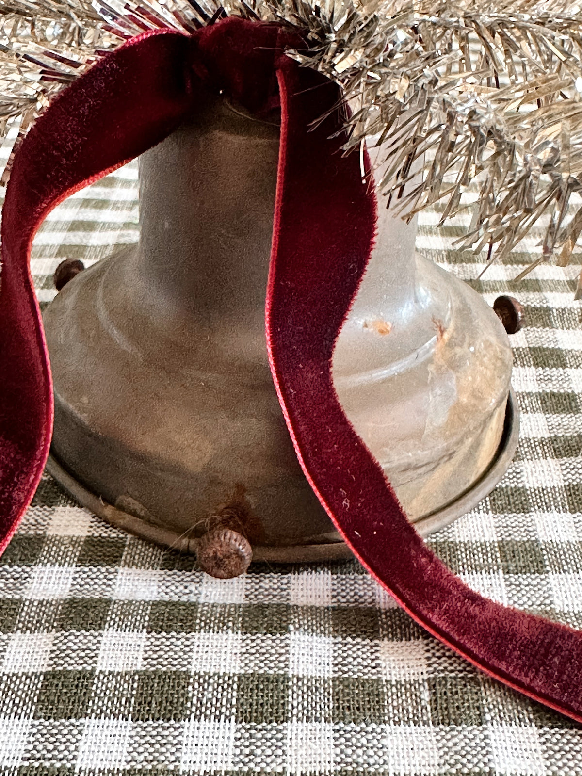 Vintage Lamp Base Tinsel Tree