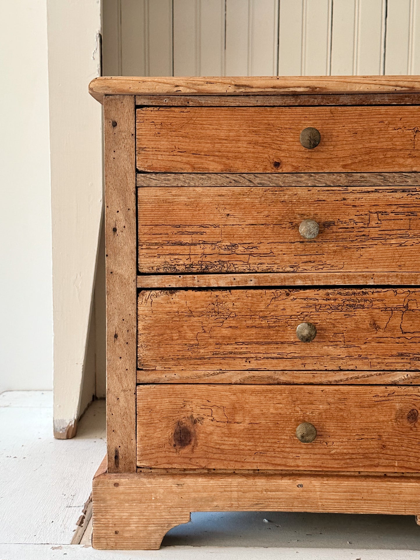 Vintage Pine Table Top Size Chest of Drawers