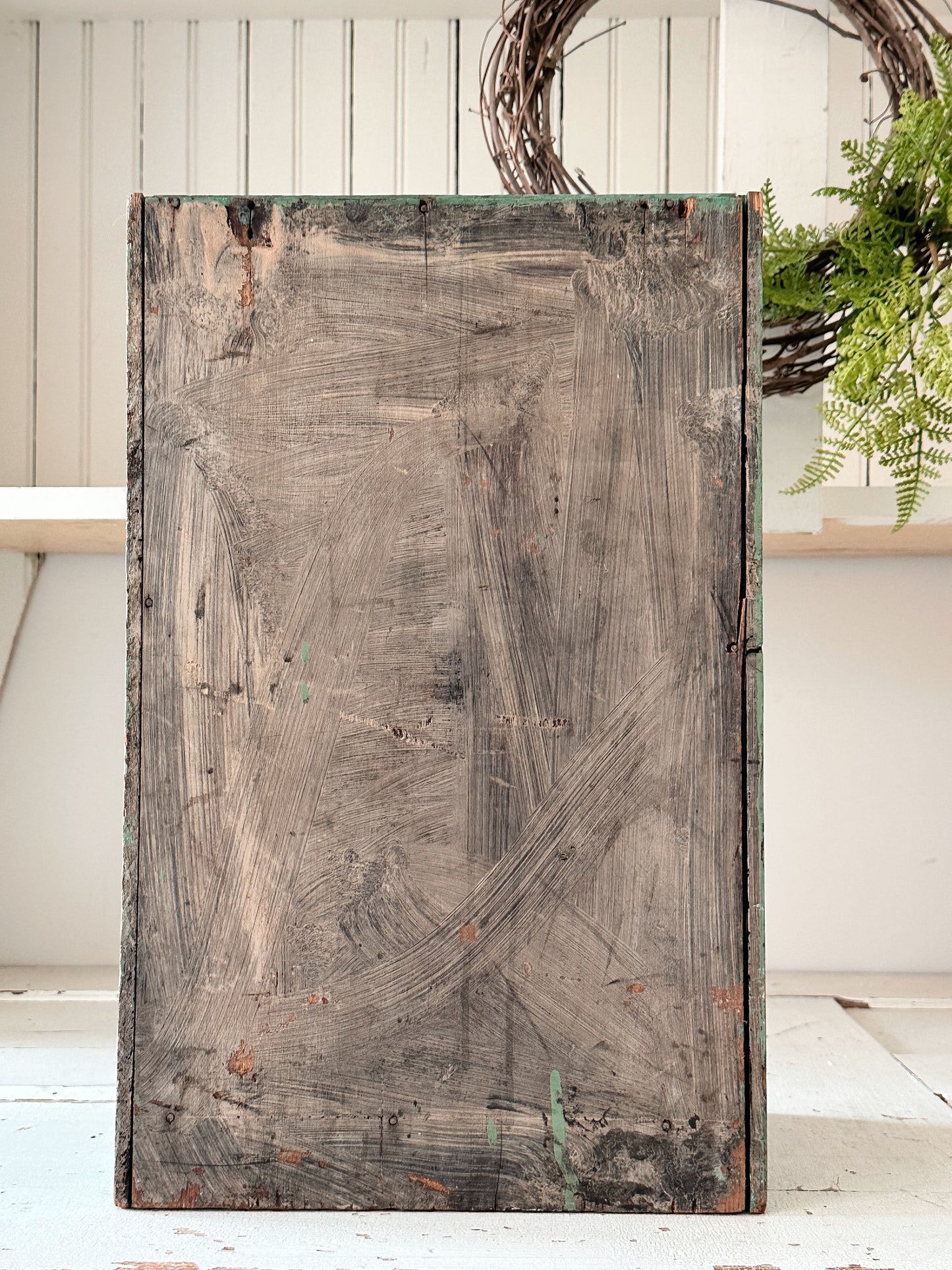 Vintage Wood Table Top Cabinet