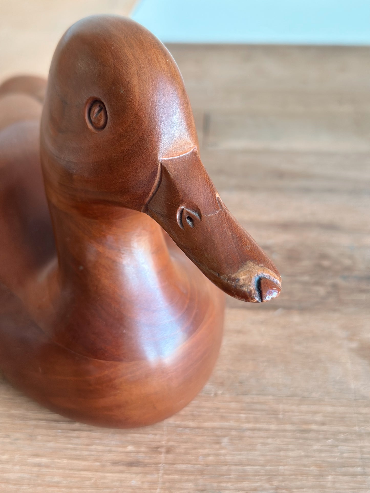 Vintage Carved Wood Duck