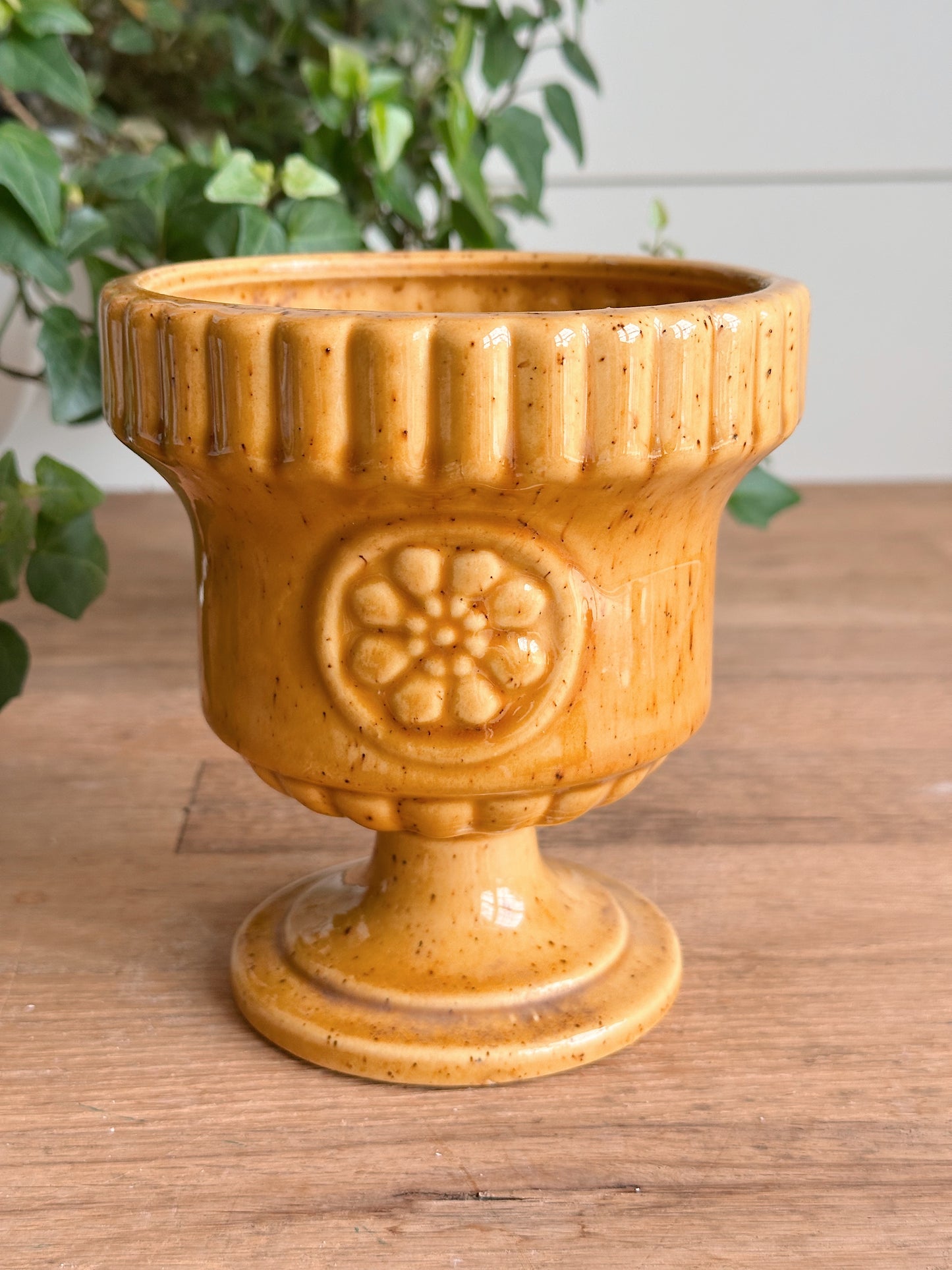 Vintage Mustard Yellow Haeger Planter