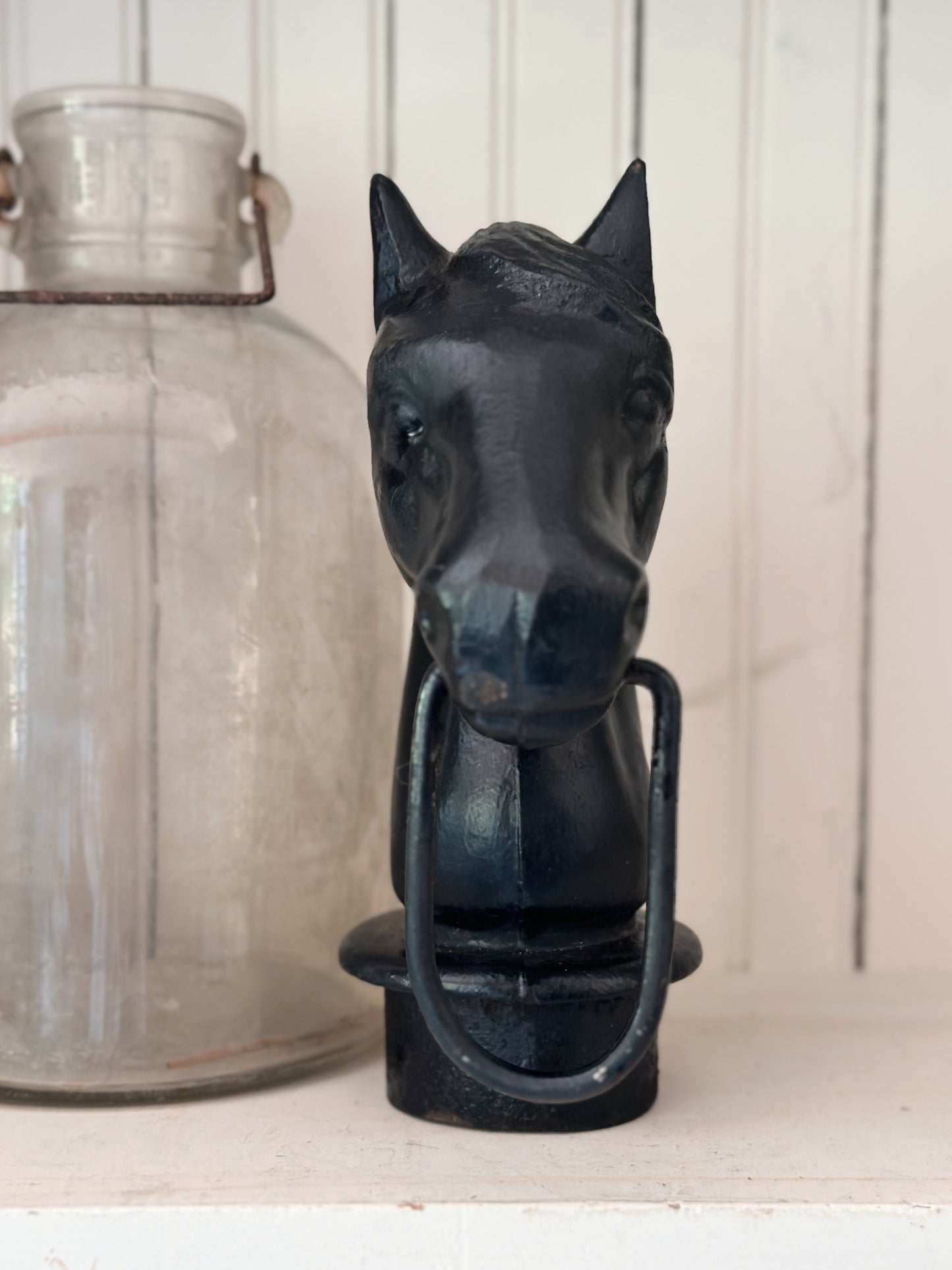 Antique Cast Iron Horse Head Hitching Post Top