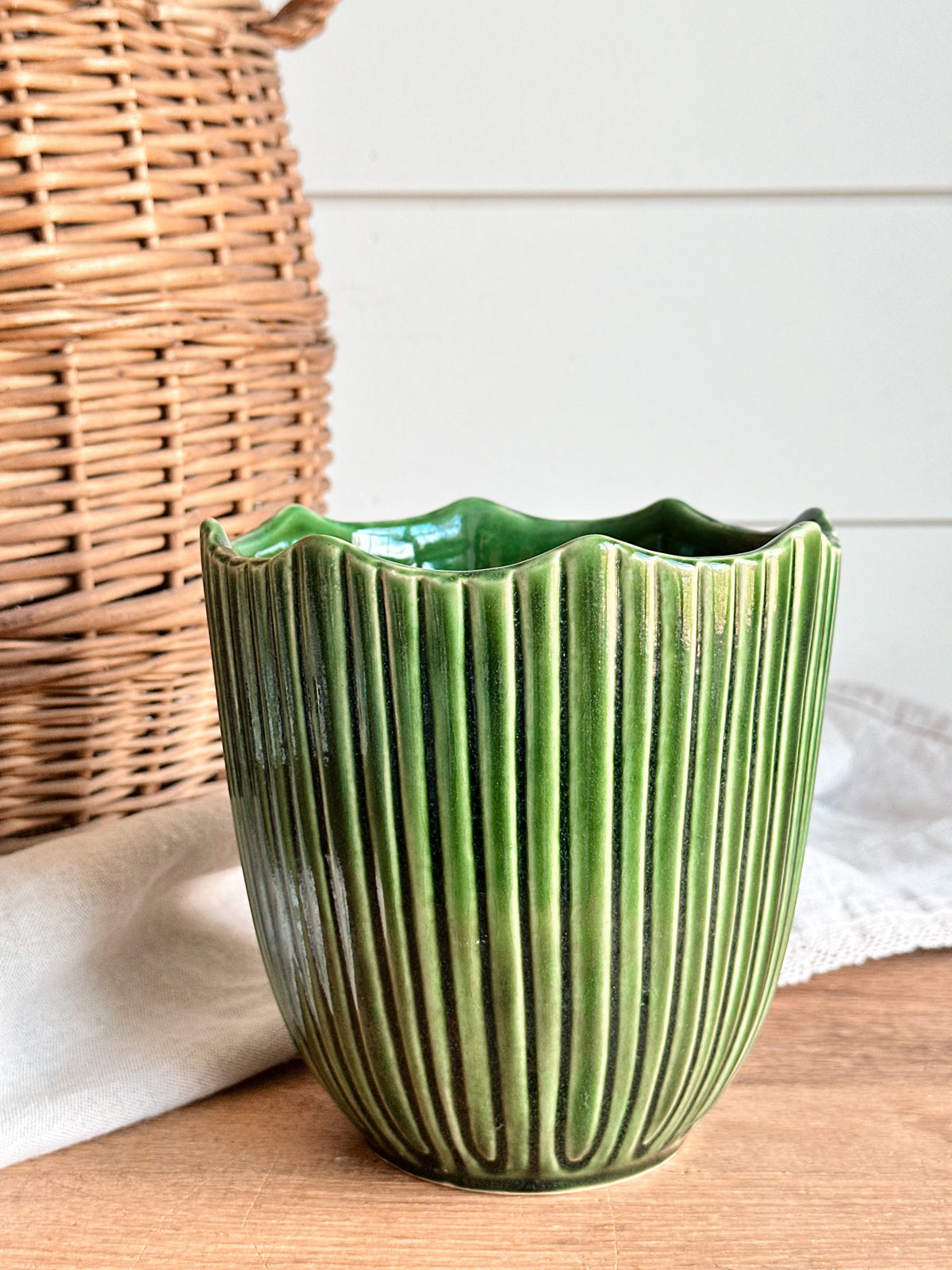 Vintage Green USA Planter