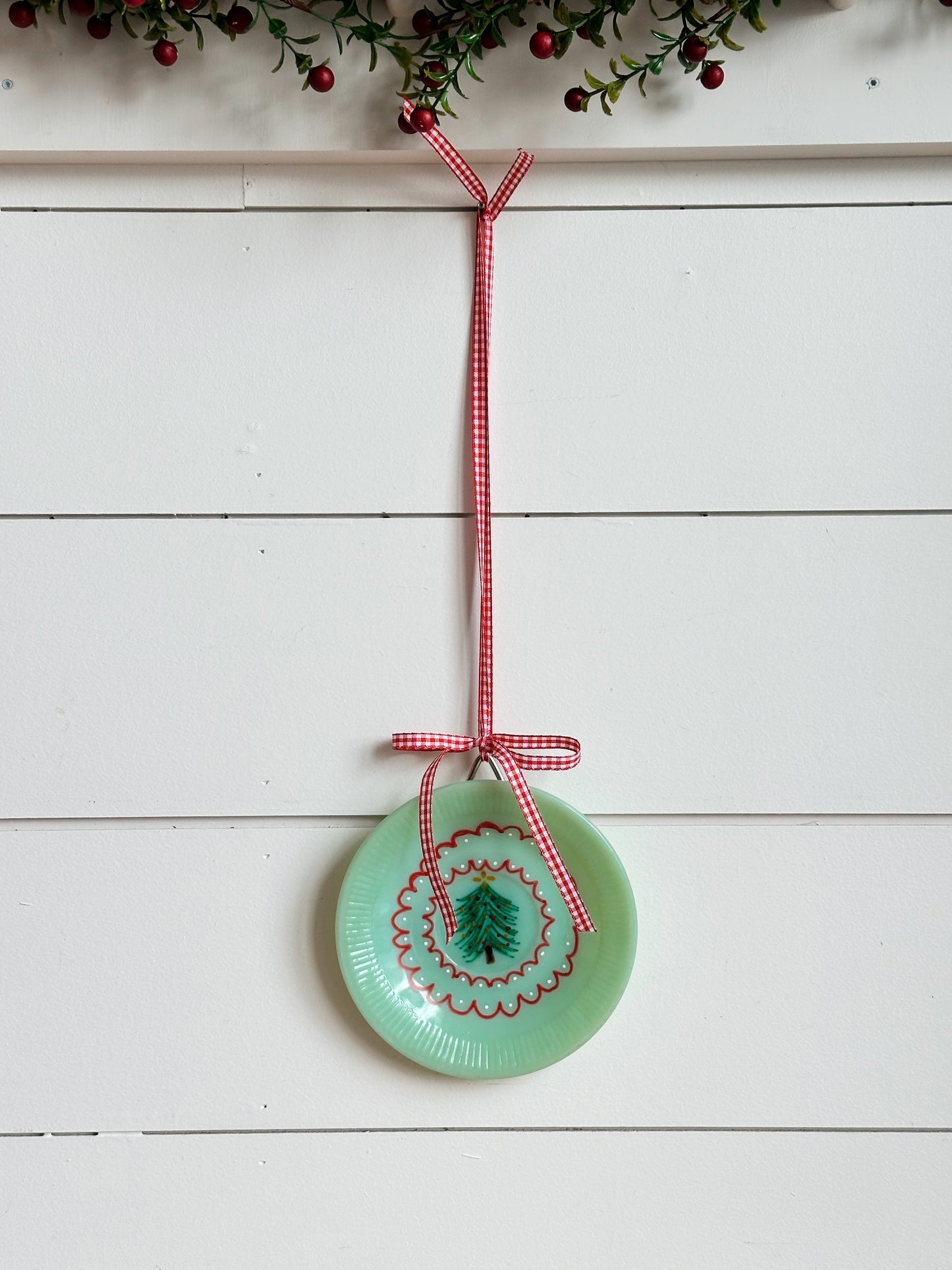 Hand Painted Vintage Jadeite