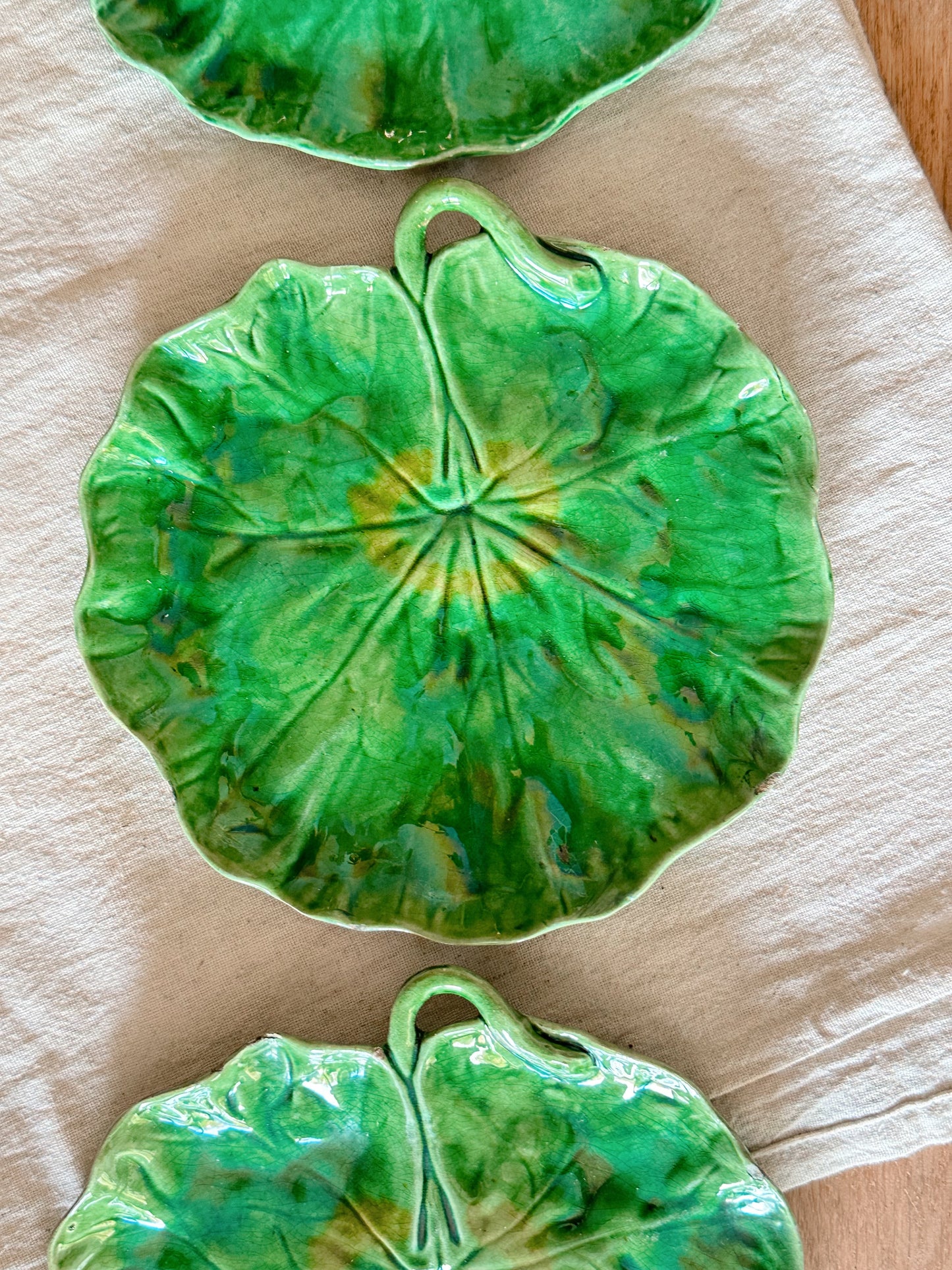 Vintage Lilypad Plates, Portugal