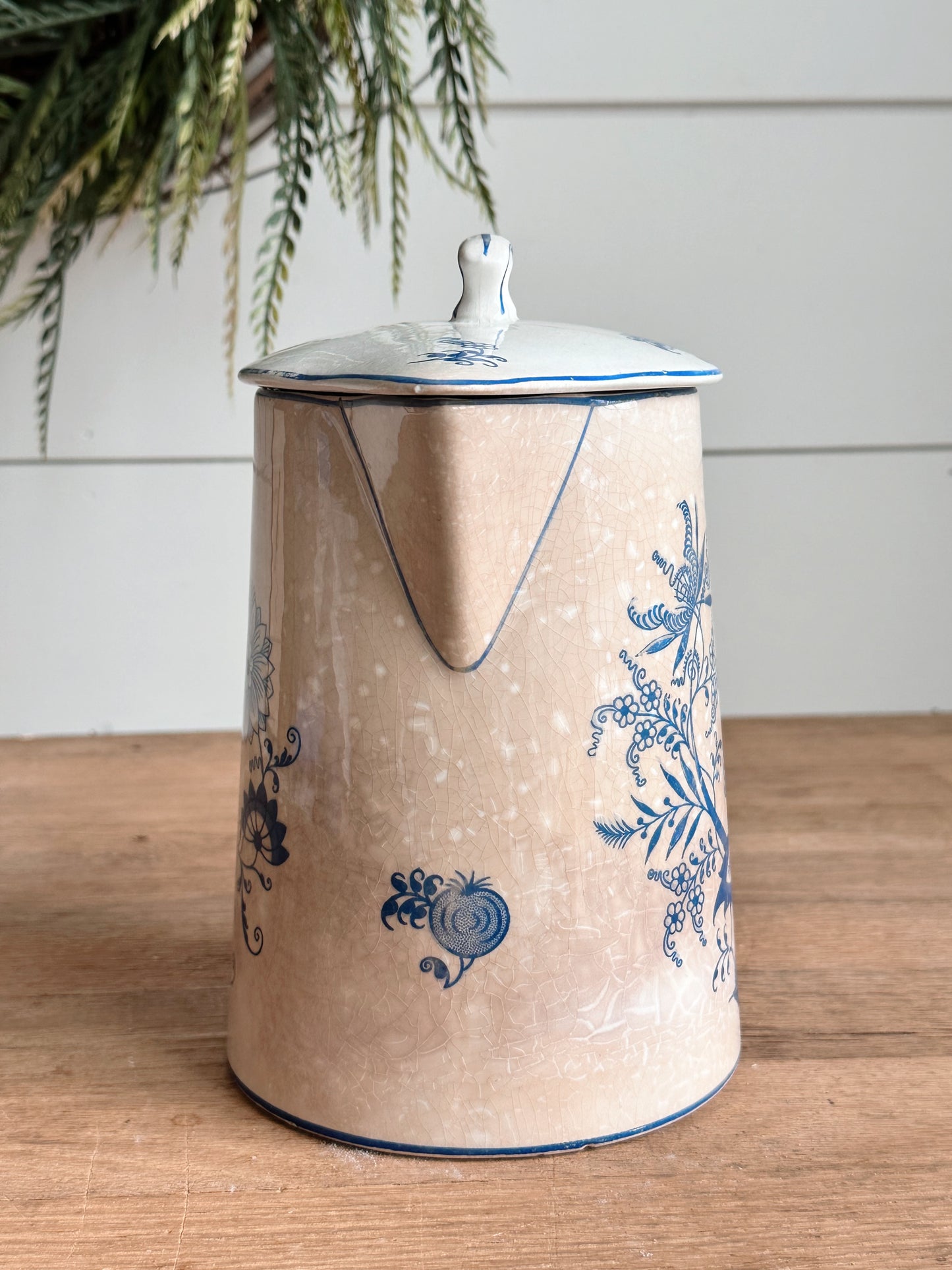 Beautifully Stained Antique Chocolate Pot