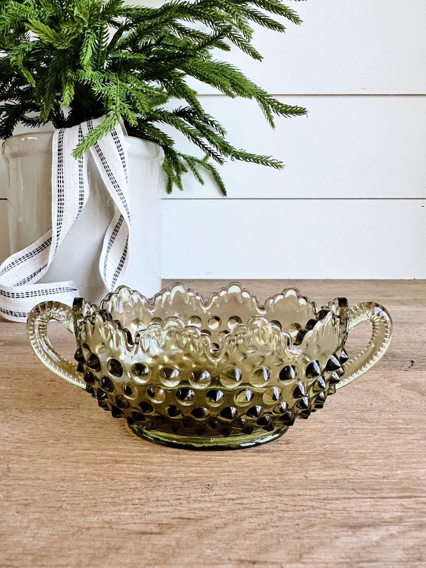 You Choose the Scent - Green Hobnail Vintage Vessel Candle