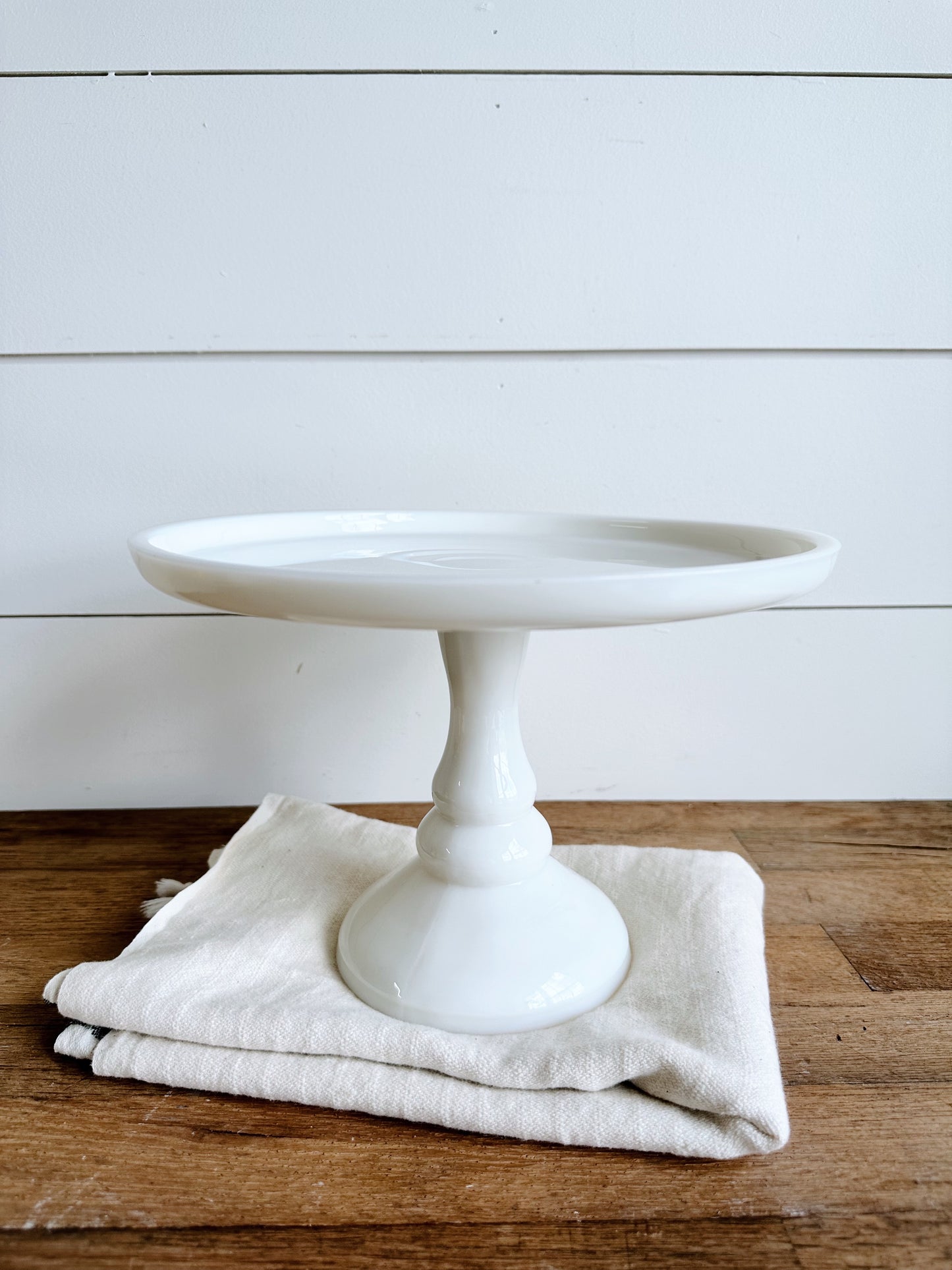 Vintage Milk Glass Cake Stand