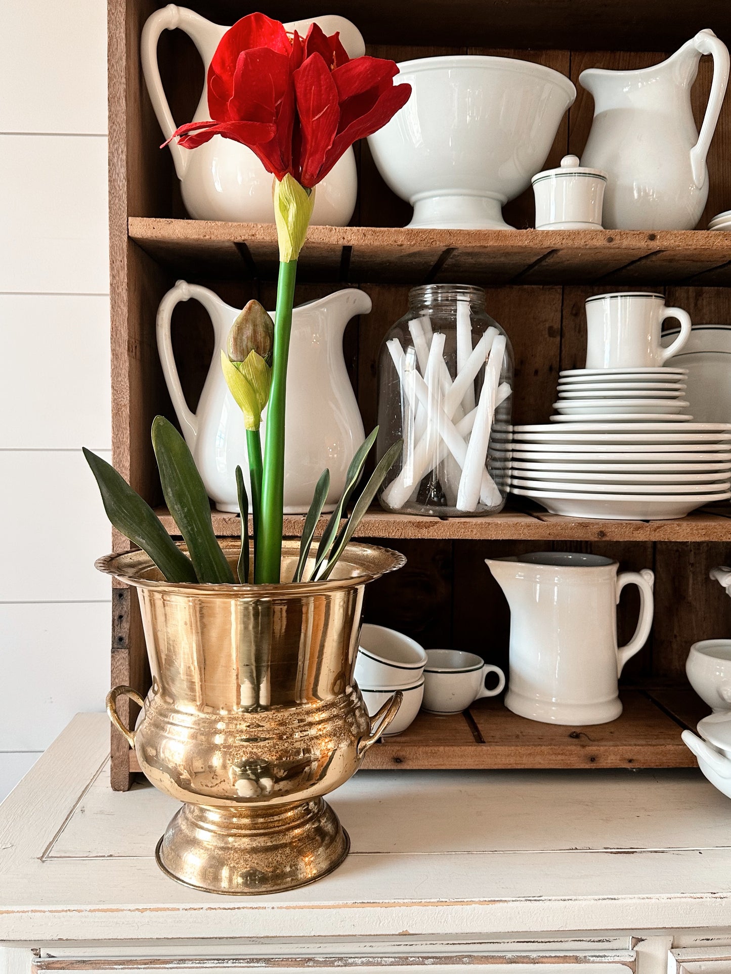 Vintage Lacquered Brass Champagne Bucket