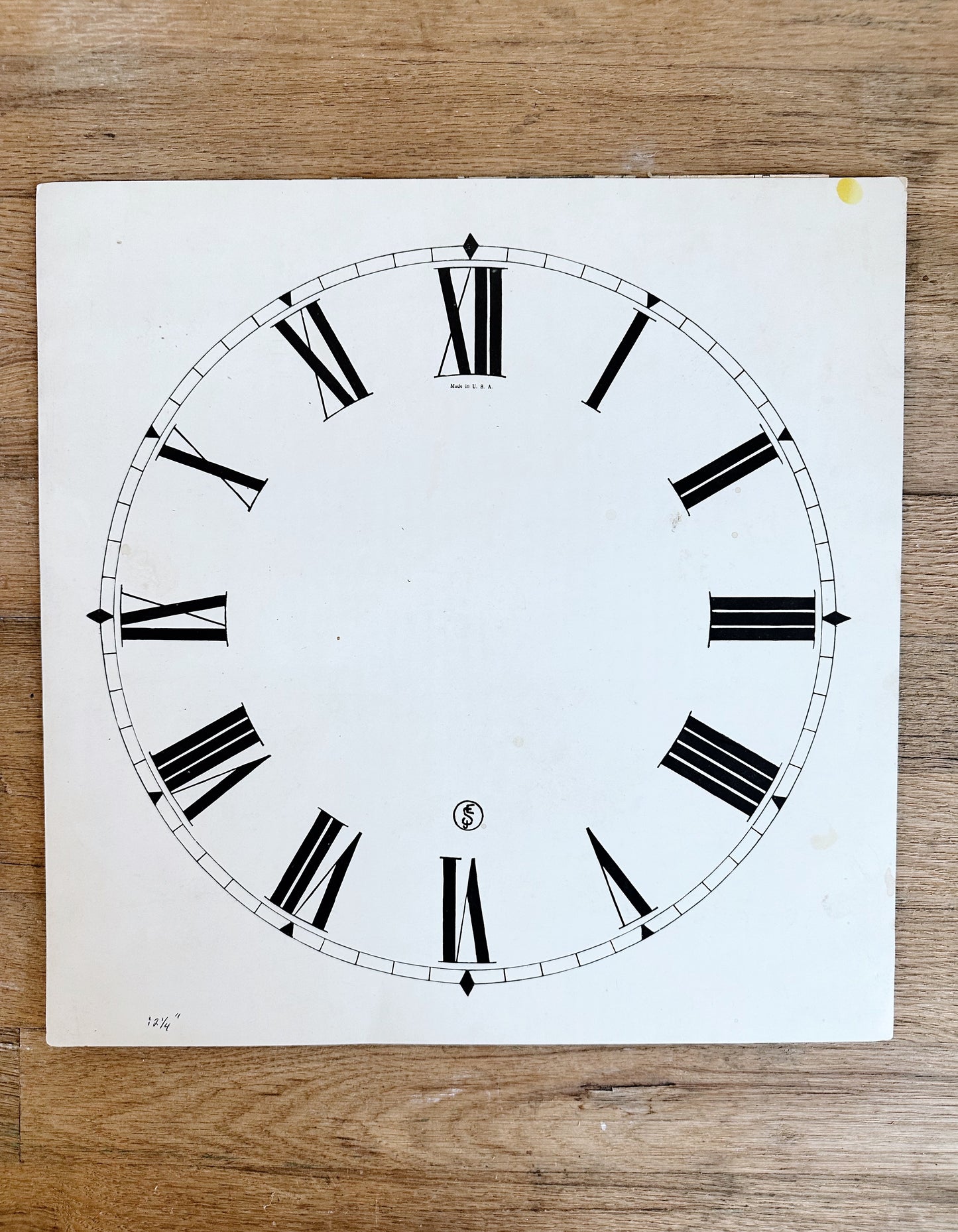 Collection of Five Vintage Paper Clock Faces