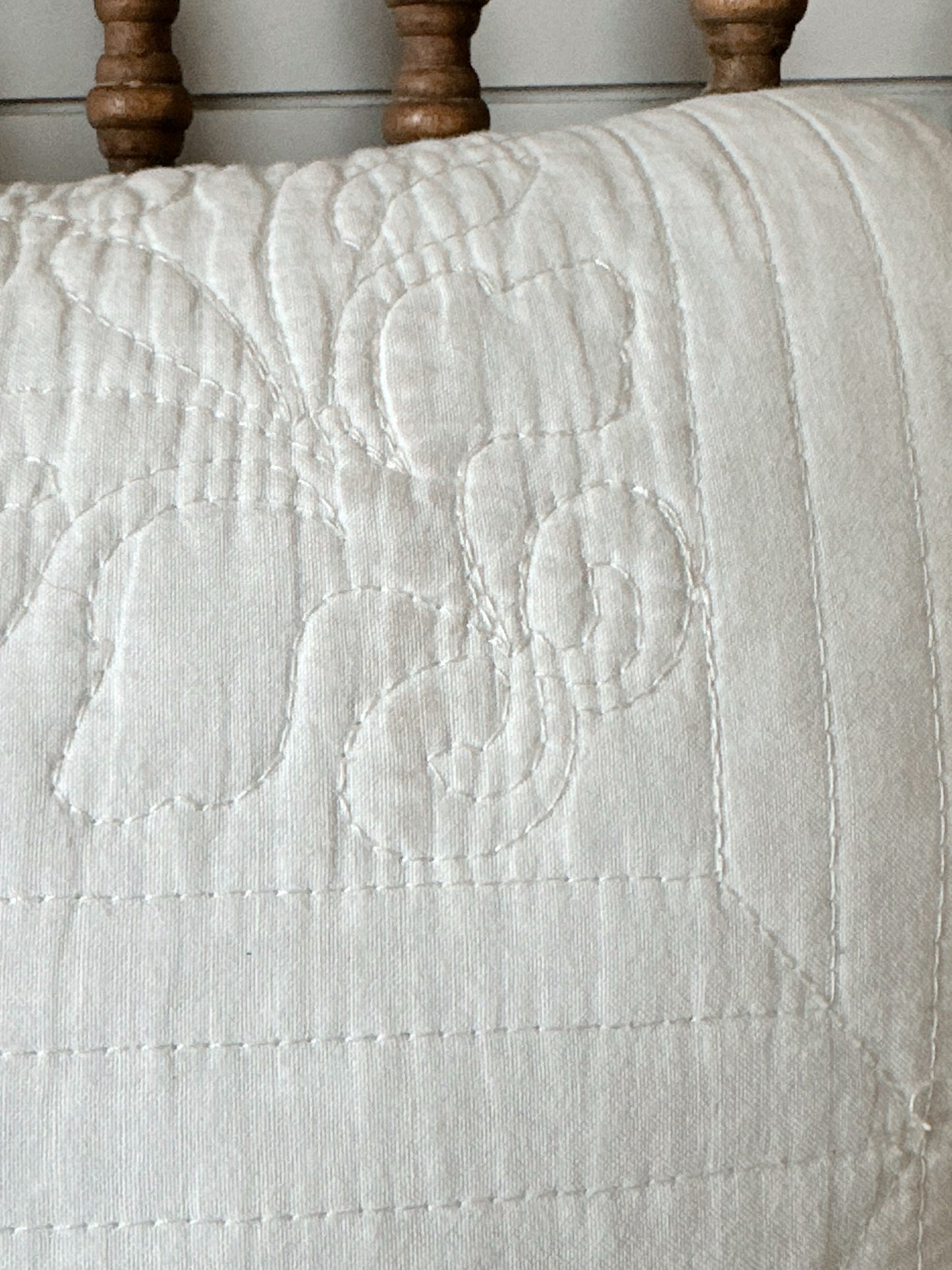 Handmade Vintage Quilt Pillow, Gold Finch