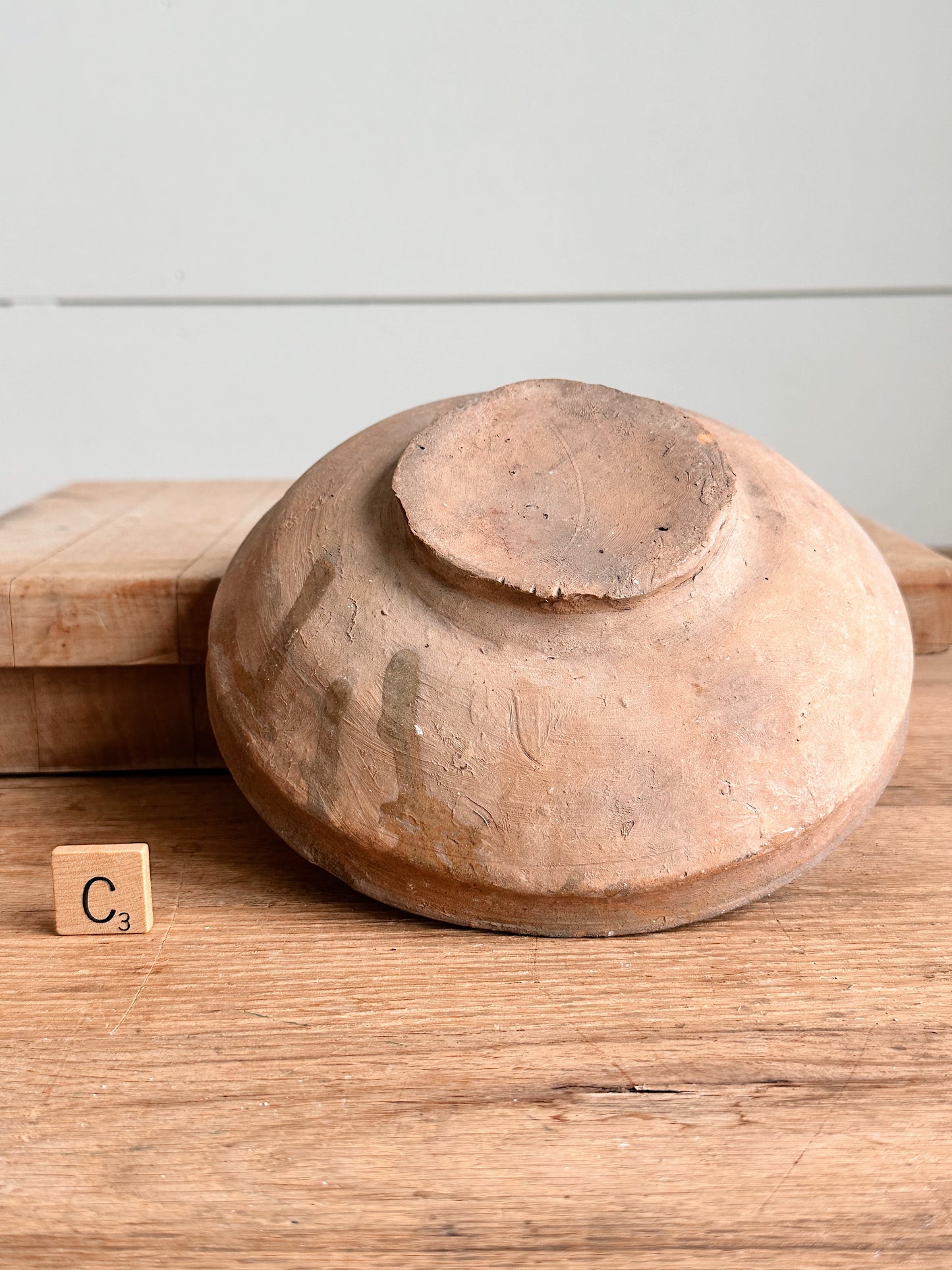Vintage Hand Painted Clay Bowls