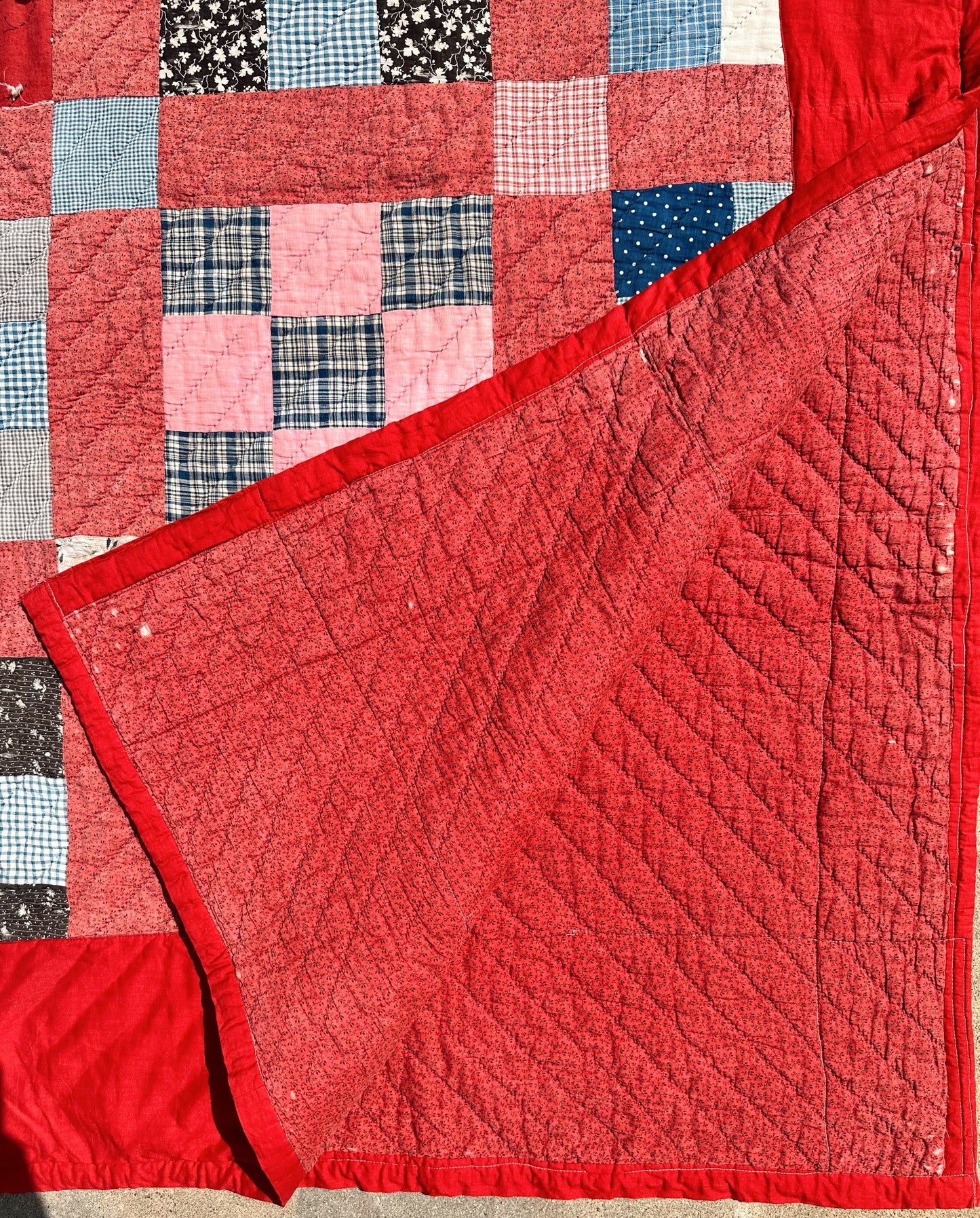 Antique Nine Patch Variation Quilt