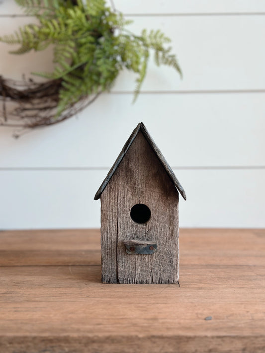 Vintage Bird House with Slate Roof