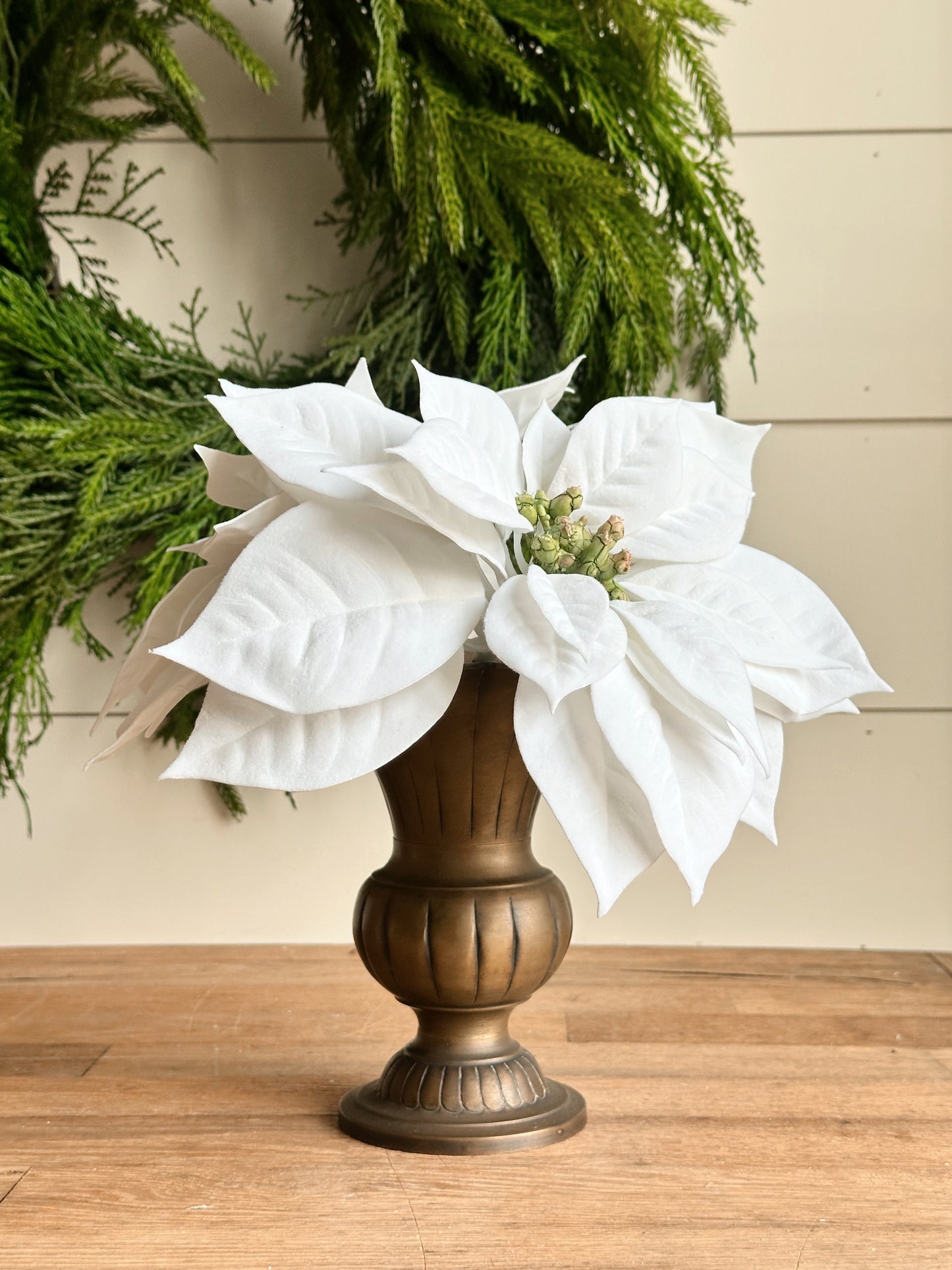 Vintage Fluted Brass Vase