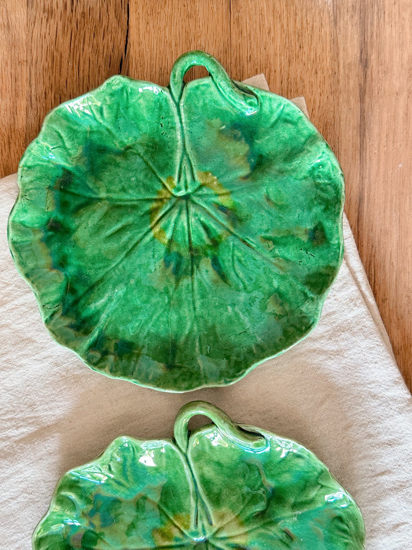 Vintage Lilypad Plates, Portugal