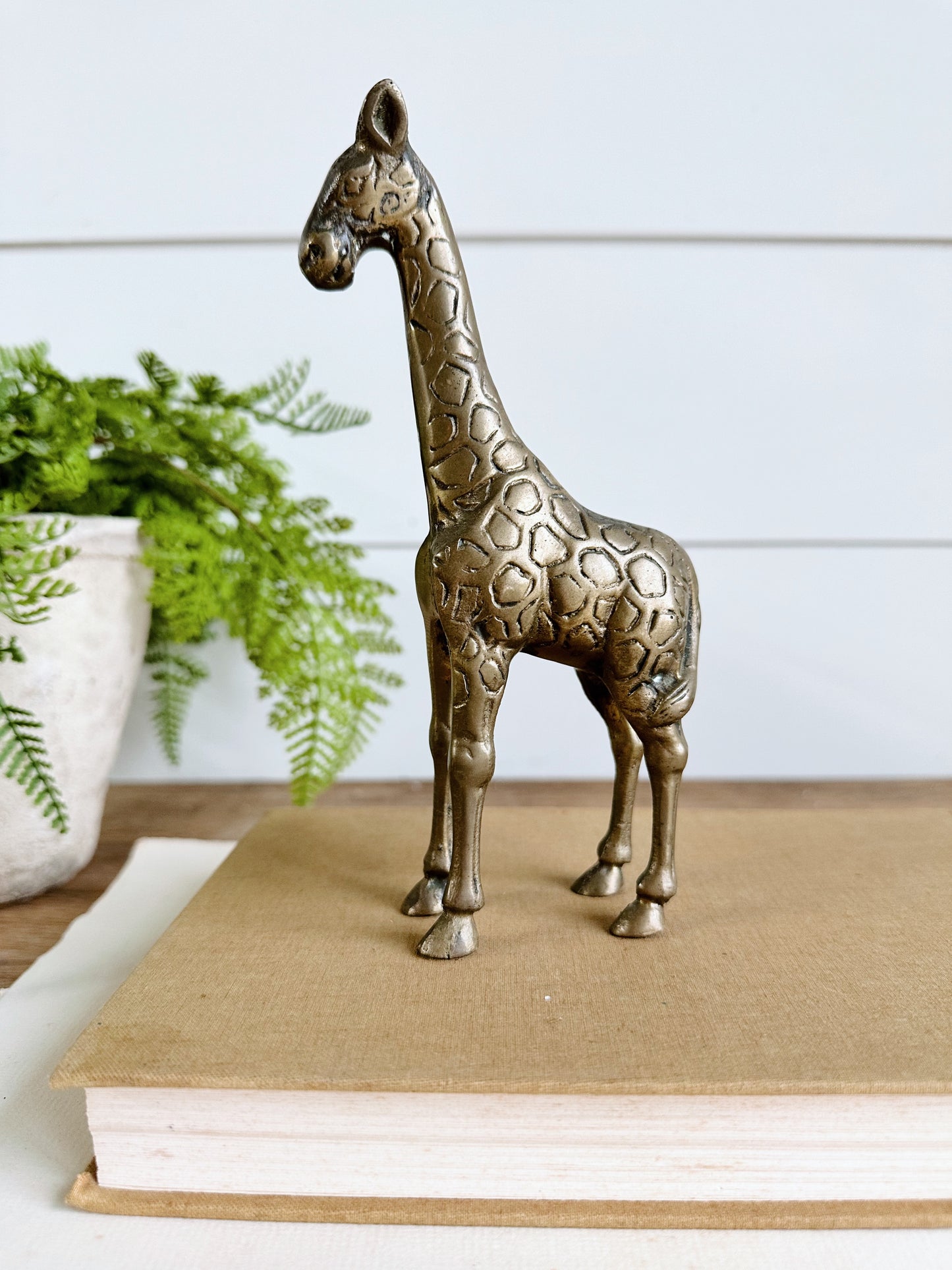 Vintage Solid Brass Giraffe