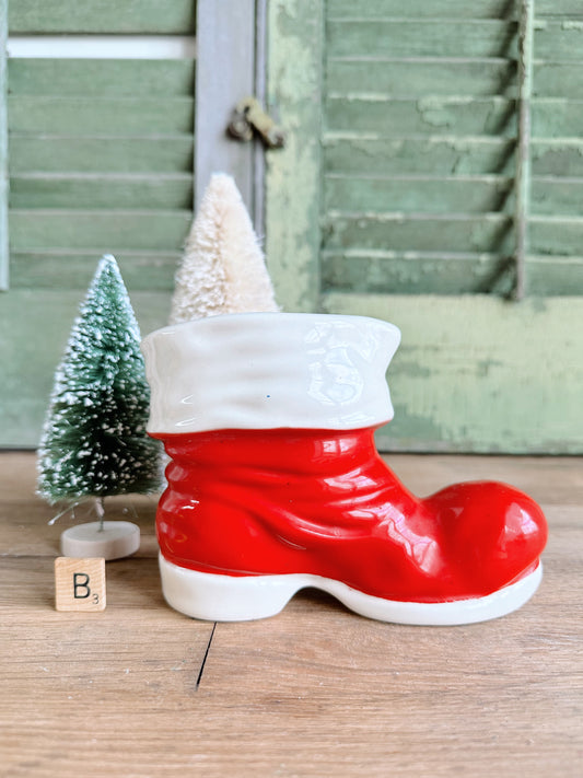 Vintage Santa Boot Planter