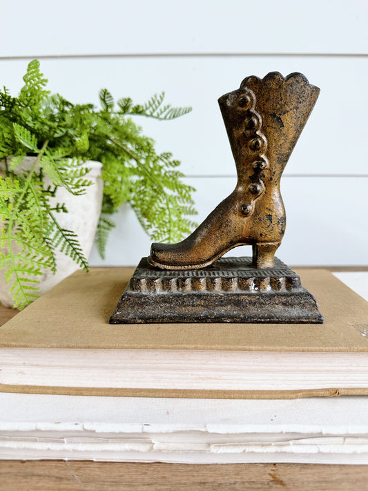 Victorian Cast Iron Boot Matchstick Holder