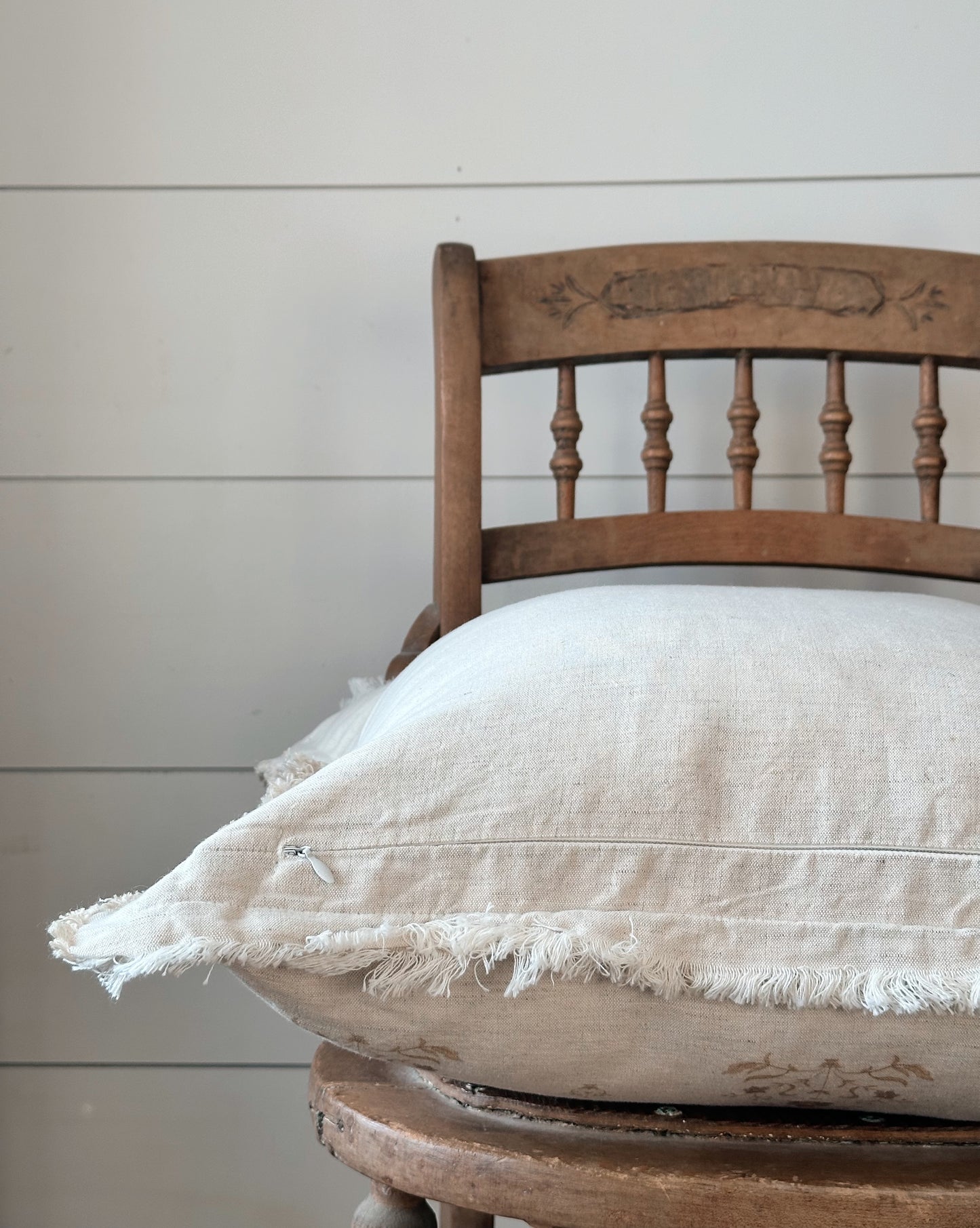 Hand Block Brown Floral Pillow Cover