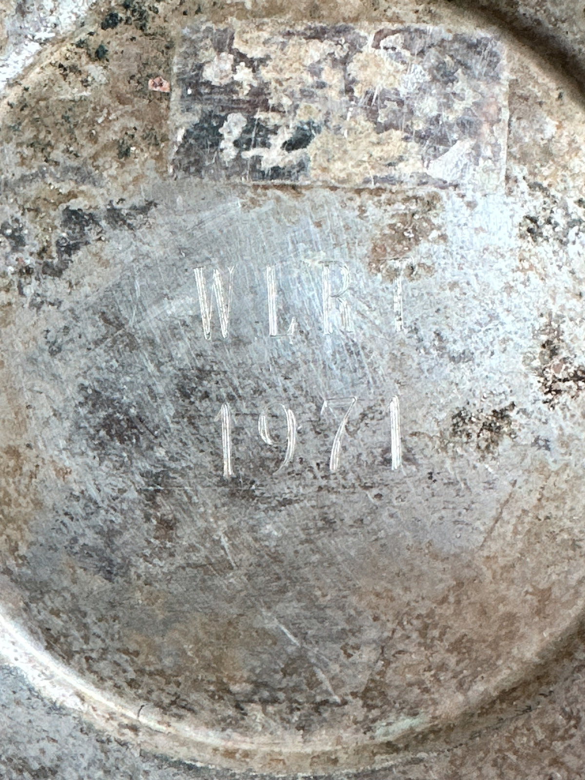 Vintage Silver Plate Monogrammed Dish
